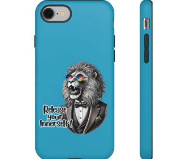 Lion Phone Case with Colorful Glasses