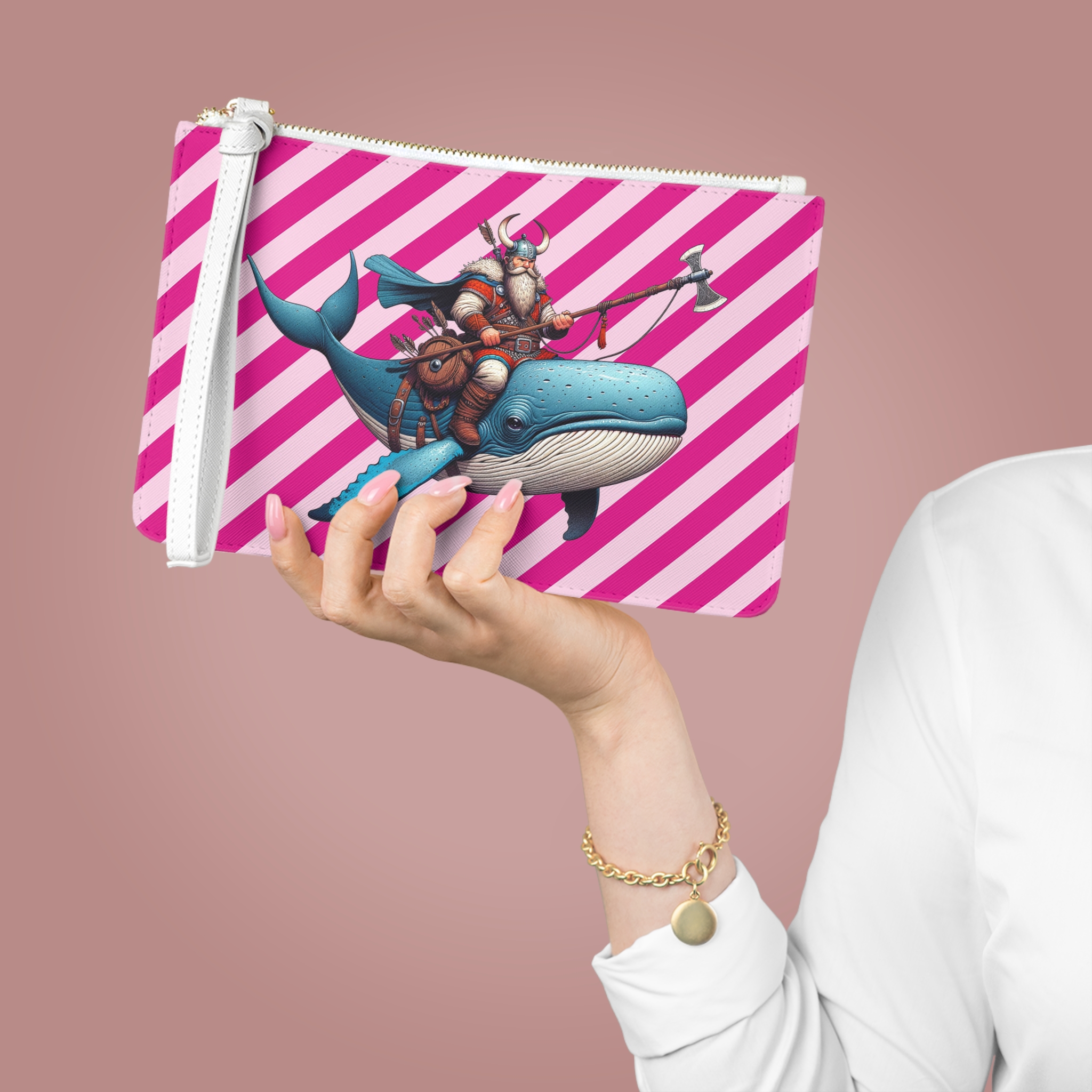 Viking clutch bag boho mythology evening bag whale purse vintage retro Clutch bag gift cool purse