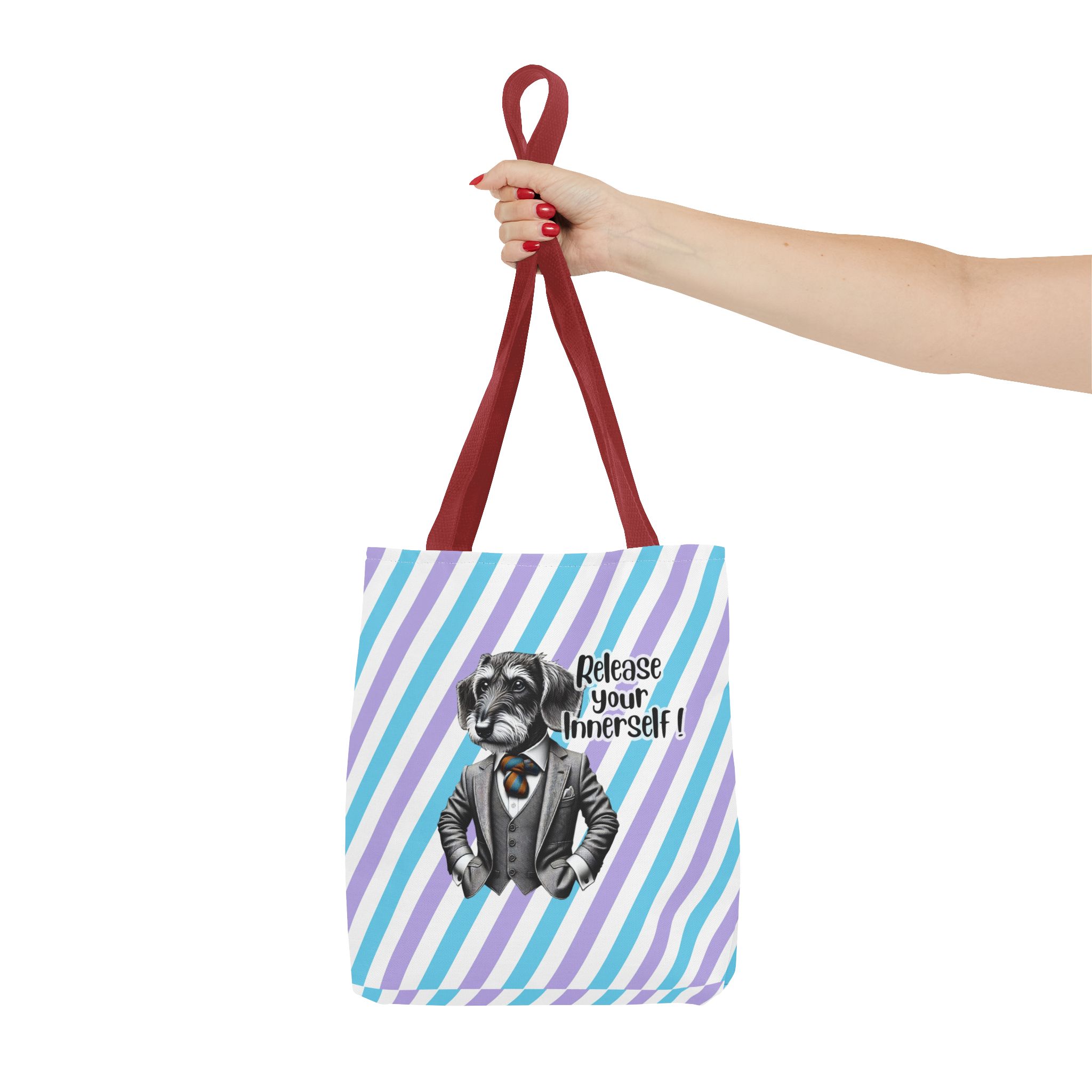 Canvas tote bag Funny tote bag Motivational vintage bag dog design cute tote bag for self confidence shoulder bag – Image 8