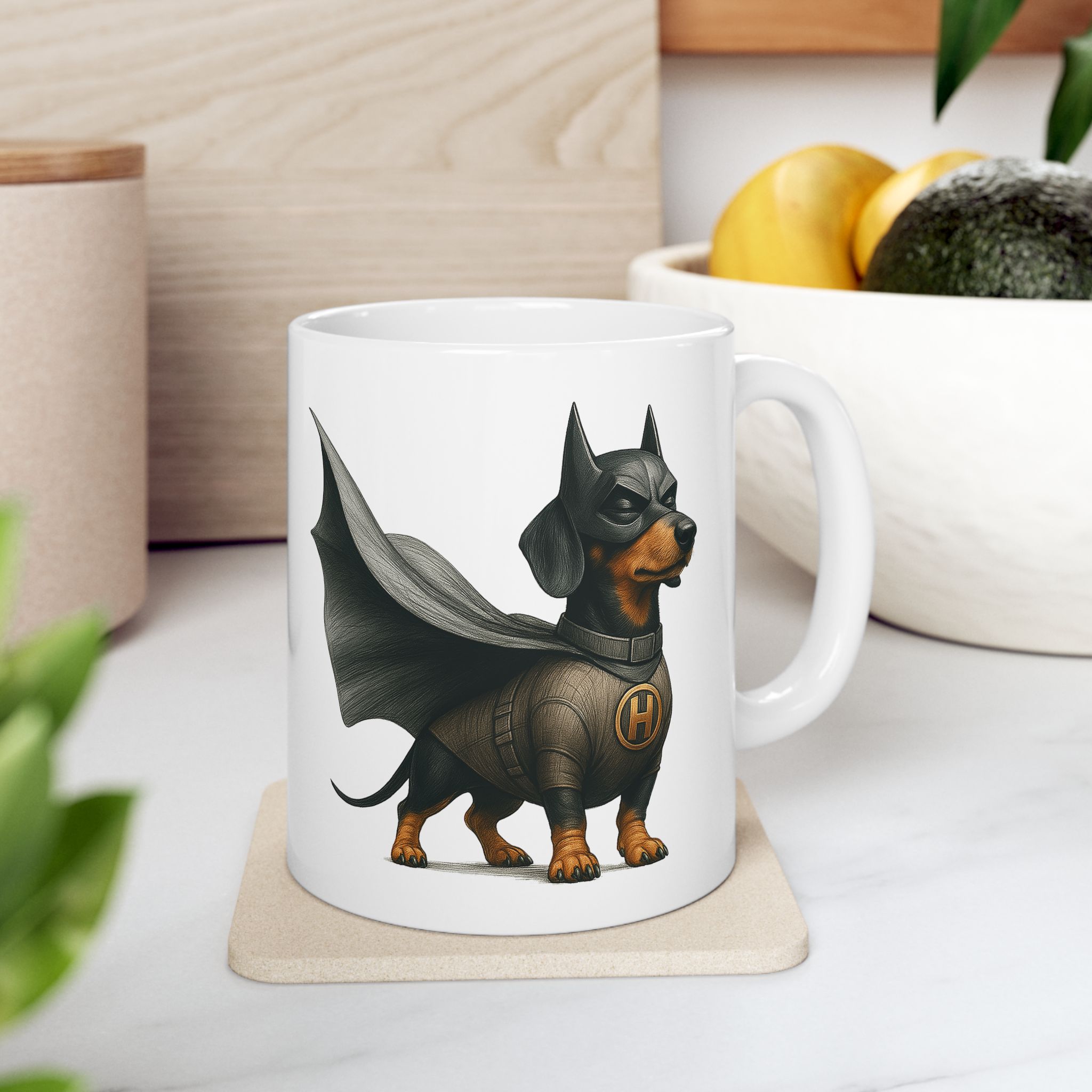 Office mug Superhero coffee cup dog superhero accessory dog lover gift for her tea mug cute puppy design - Image 3