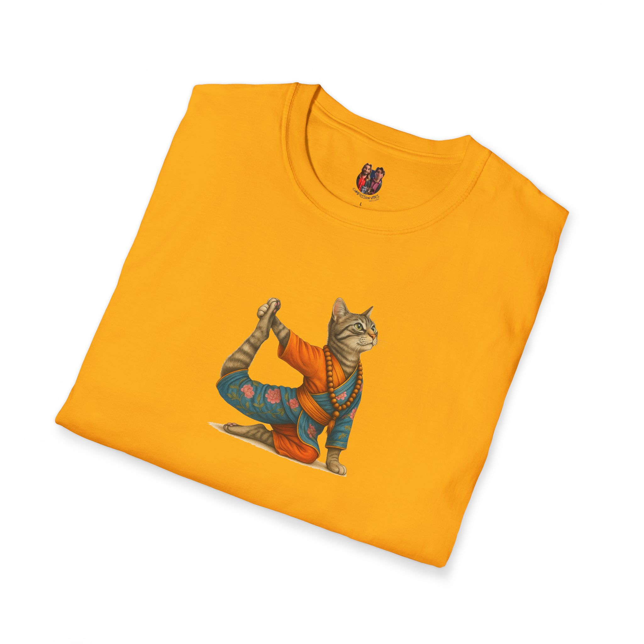 Cat Graphic tee yoga top Kitten meditation vintage tshirt mindfulness clothing funny tshirt - Image 11