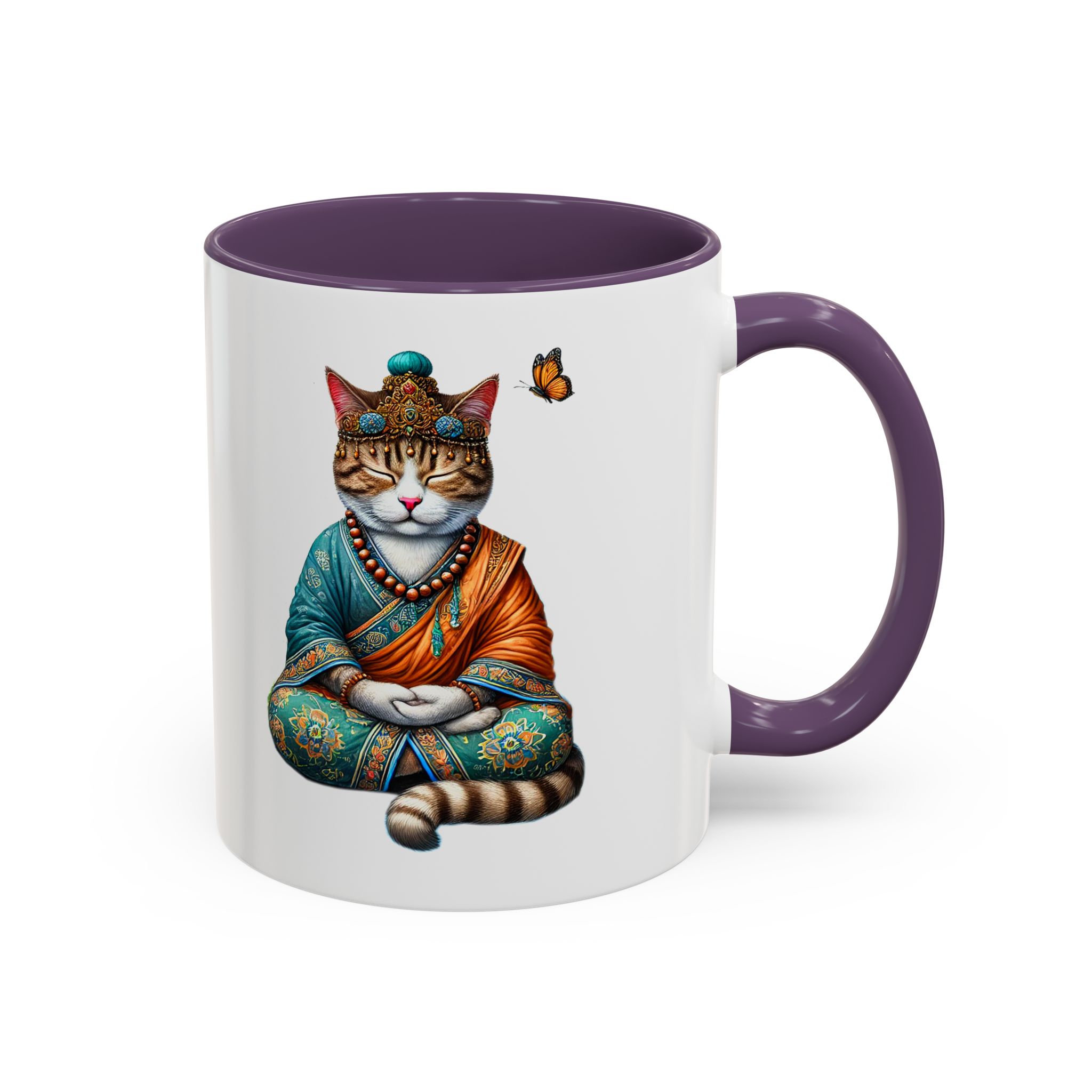 Coffee Mug meditation unique Mug cat lover tea cup yoga gift for her mindfulness accessory pet design – Image 45