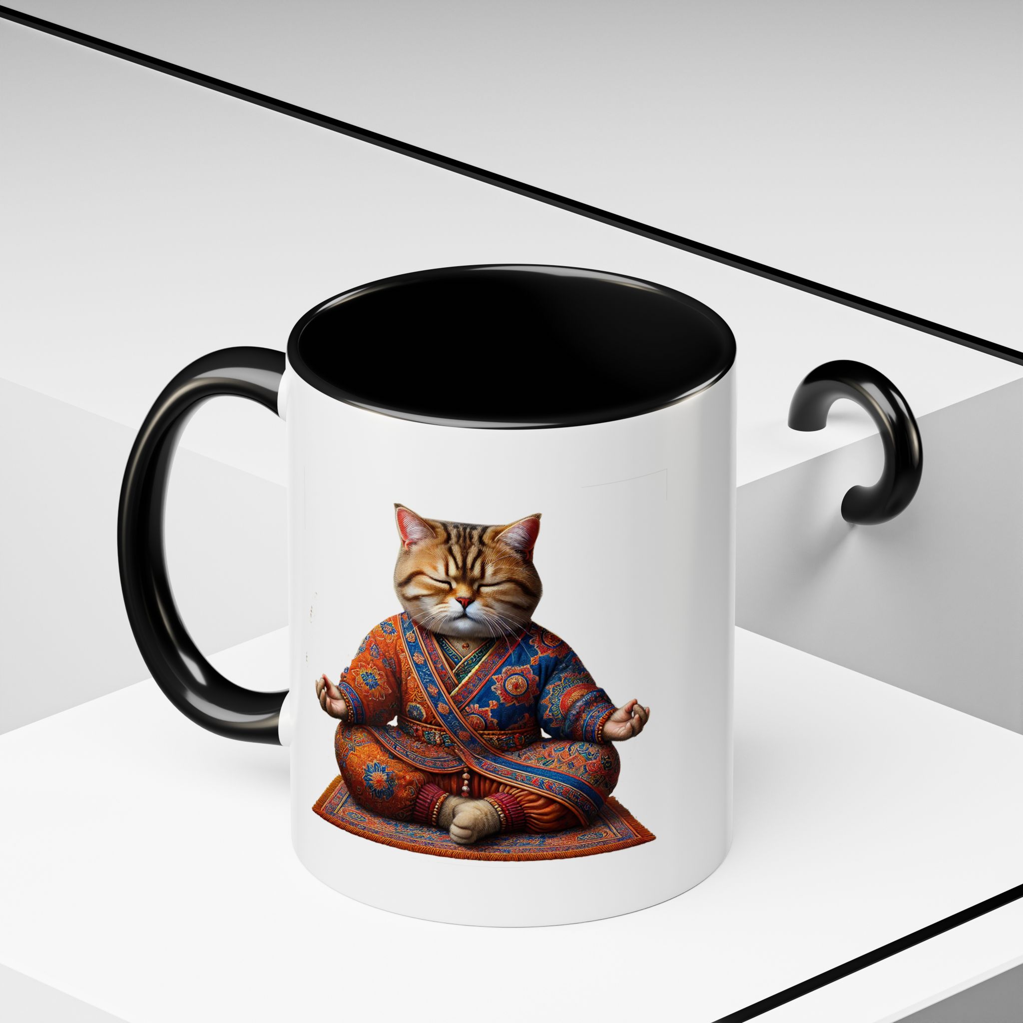 Office Mug cat lover yoga gift for mom Tea cup coffee Mug meditation accessory mindfulness pet design - Image 8