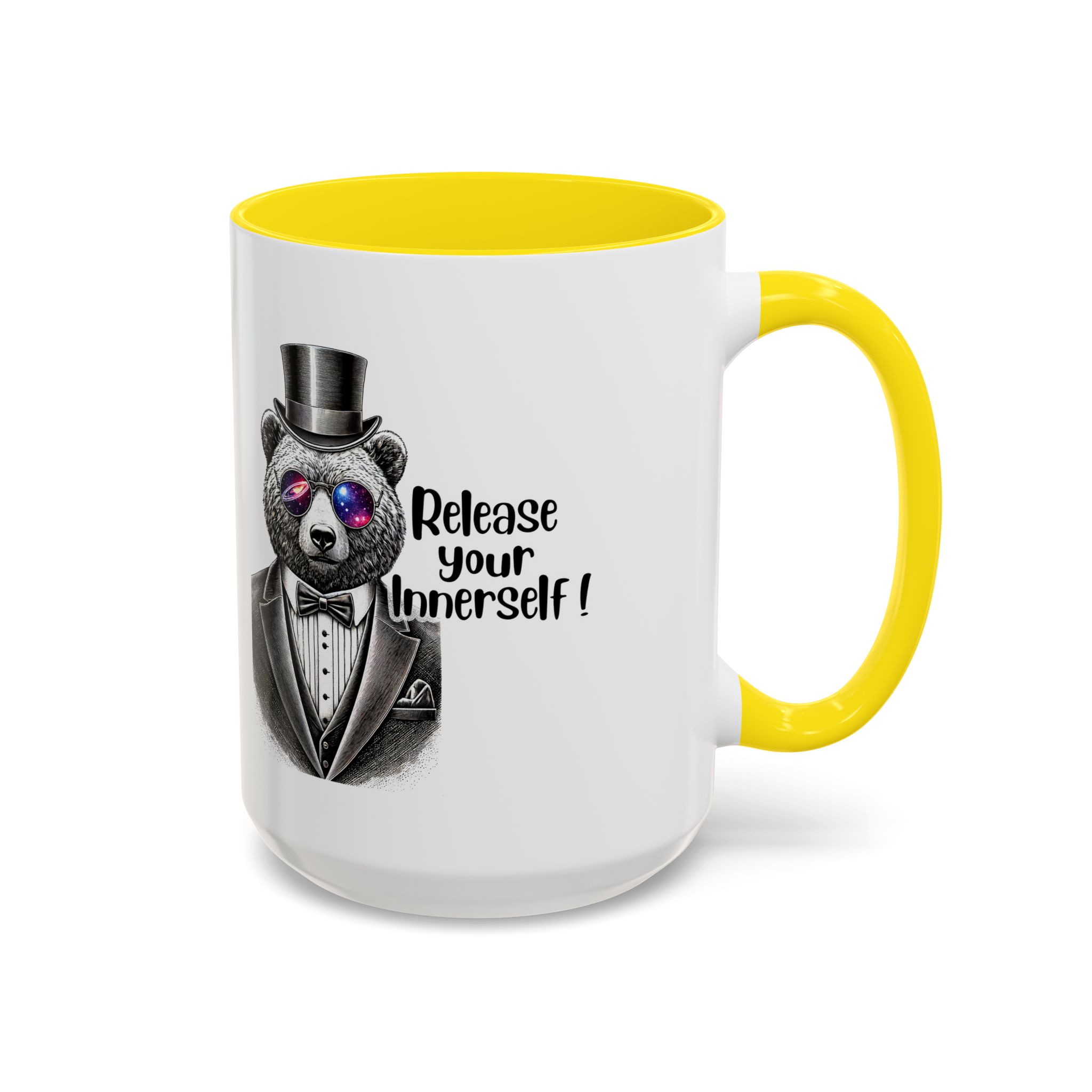 Funny mug boho motivational gift for her cute cup tea lover cool funny mug office accessory self confidence design bear - Image 61