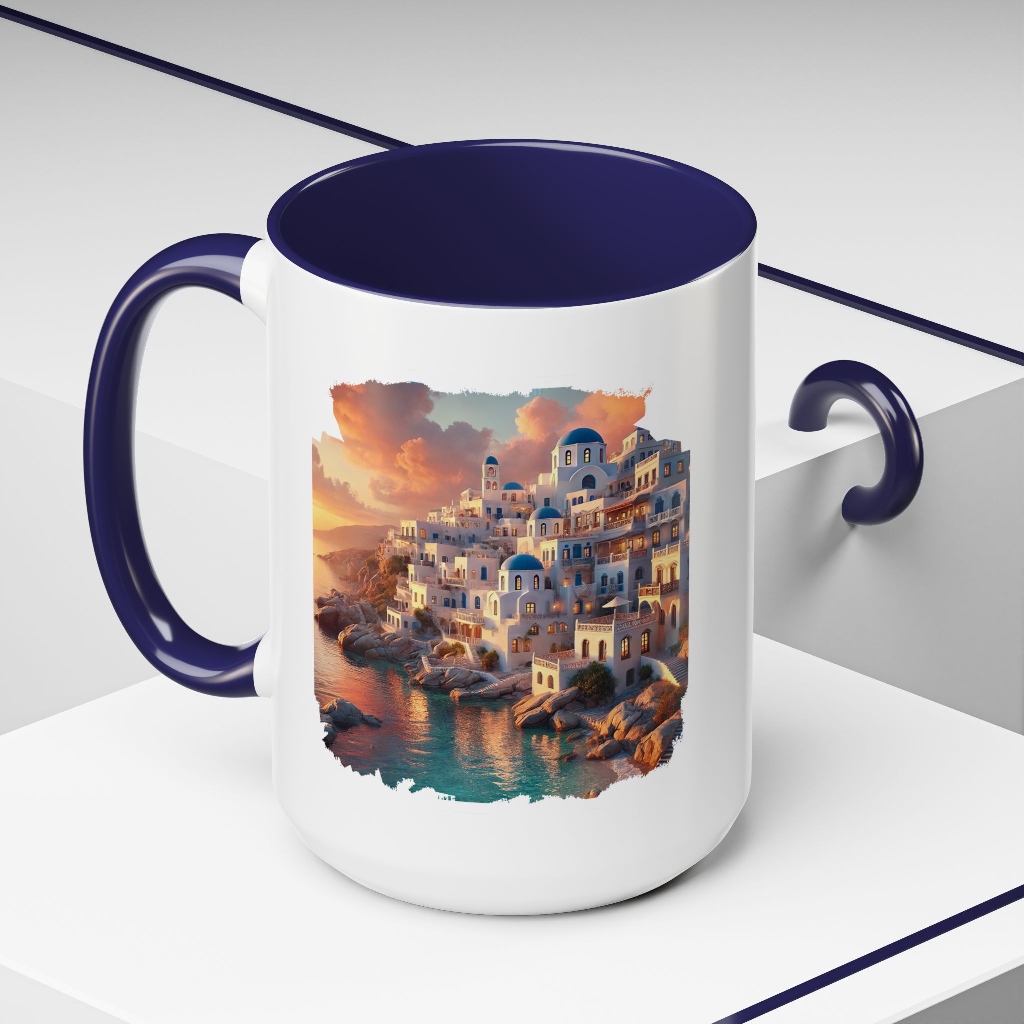 Office mug landscape Santorini caldera office mug nature print greece boho gift coffee cup tea accessory unique - Image 28