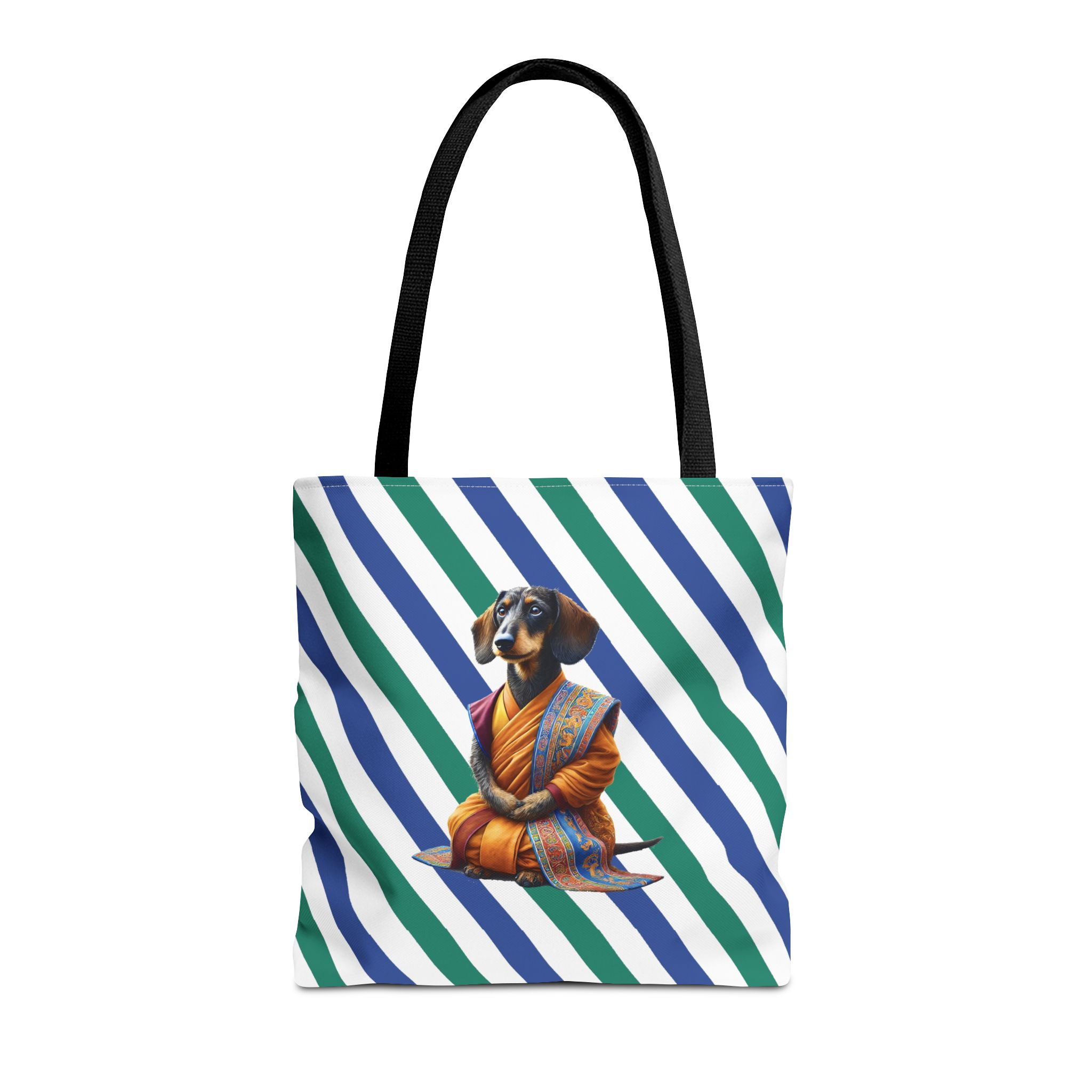 Meditation canvas tote bag Dog cute tote bag mindfulness design Dog funny gift colourful shoulder bag puppy purse - Image 3