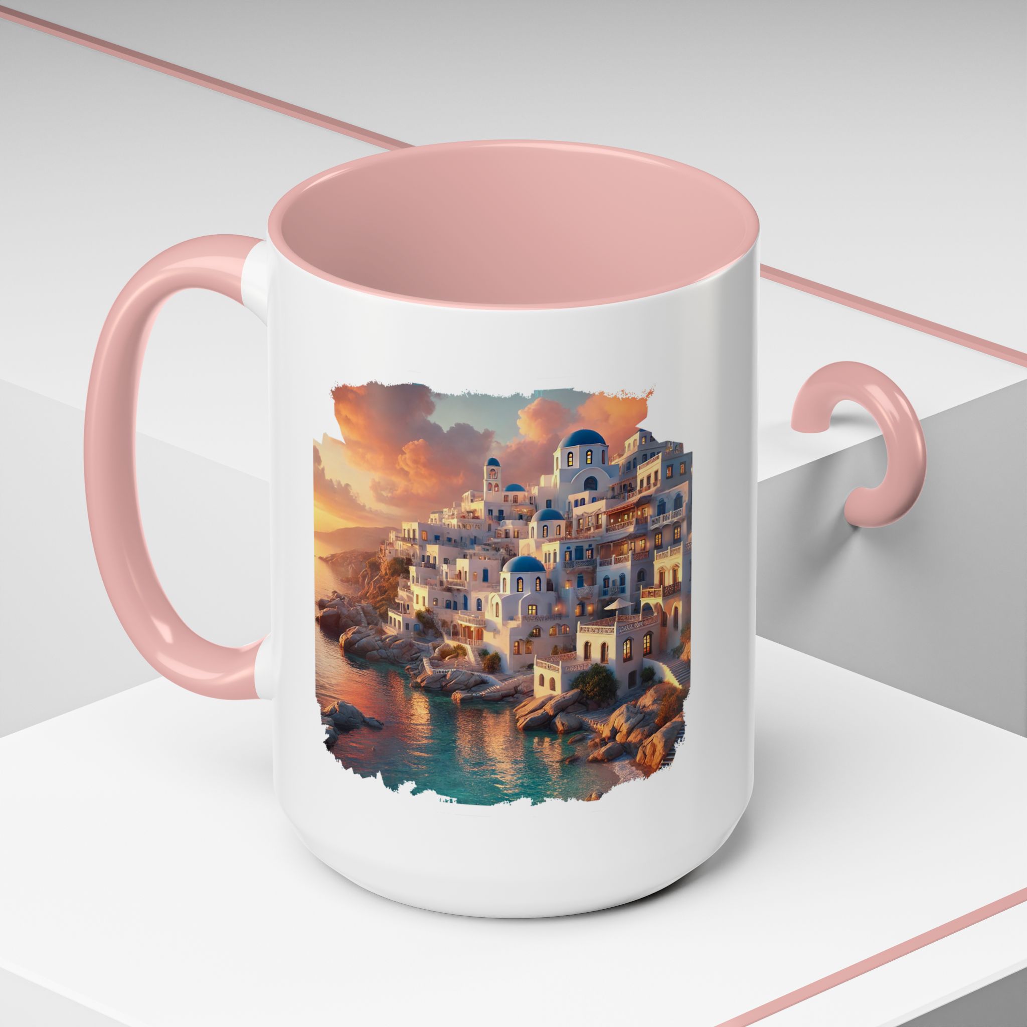 Office mug landscape Santorini caldera office mug nature print greece boho gift coffee cup tea accessory unique - Image 32