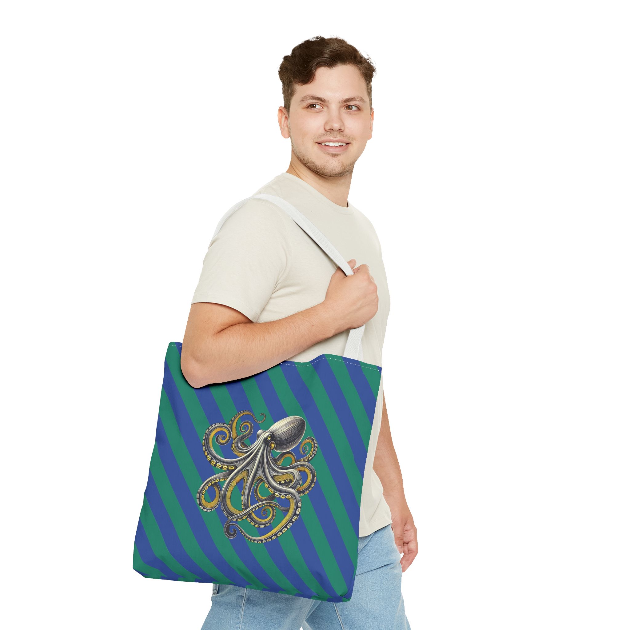 Octopus Canvas tote bag Calligraphy cute tote bag vintage bag gift for her Cool Japanese design ethical shoulder bag japan print - Image 18