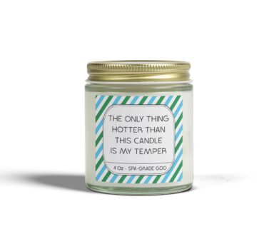 Spa-Grade Candle with Humorous Label