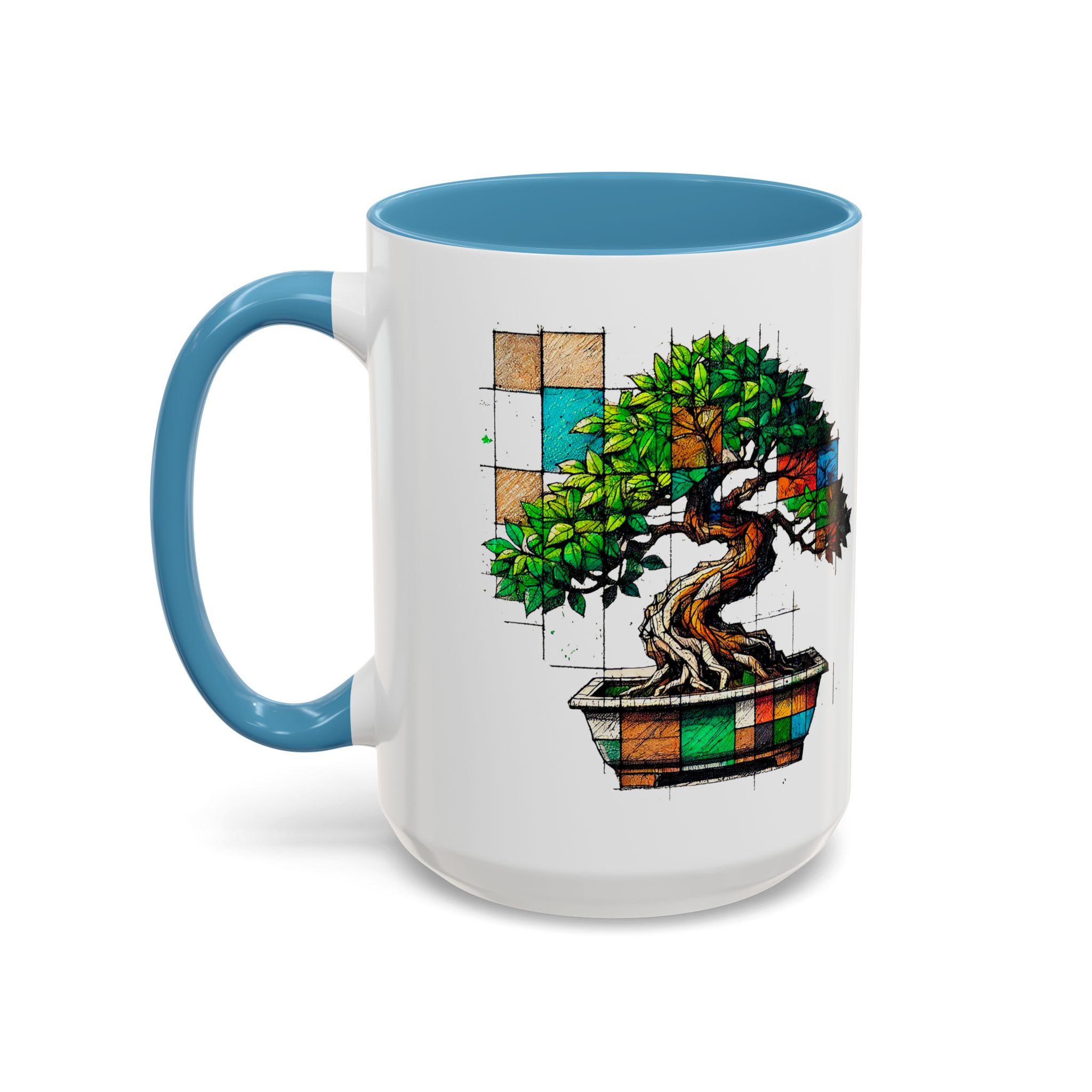 Bonsai mug zen nature style with original graphic pattern and cozy touch - Imagen 38