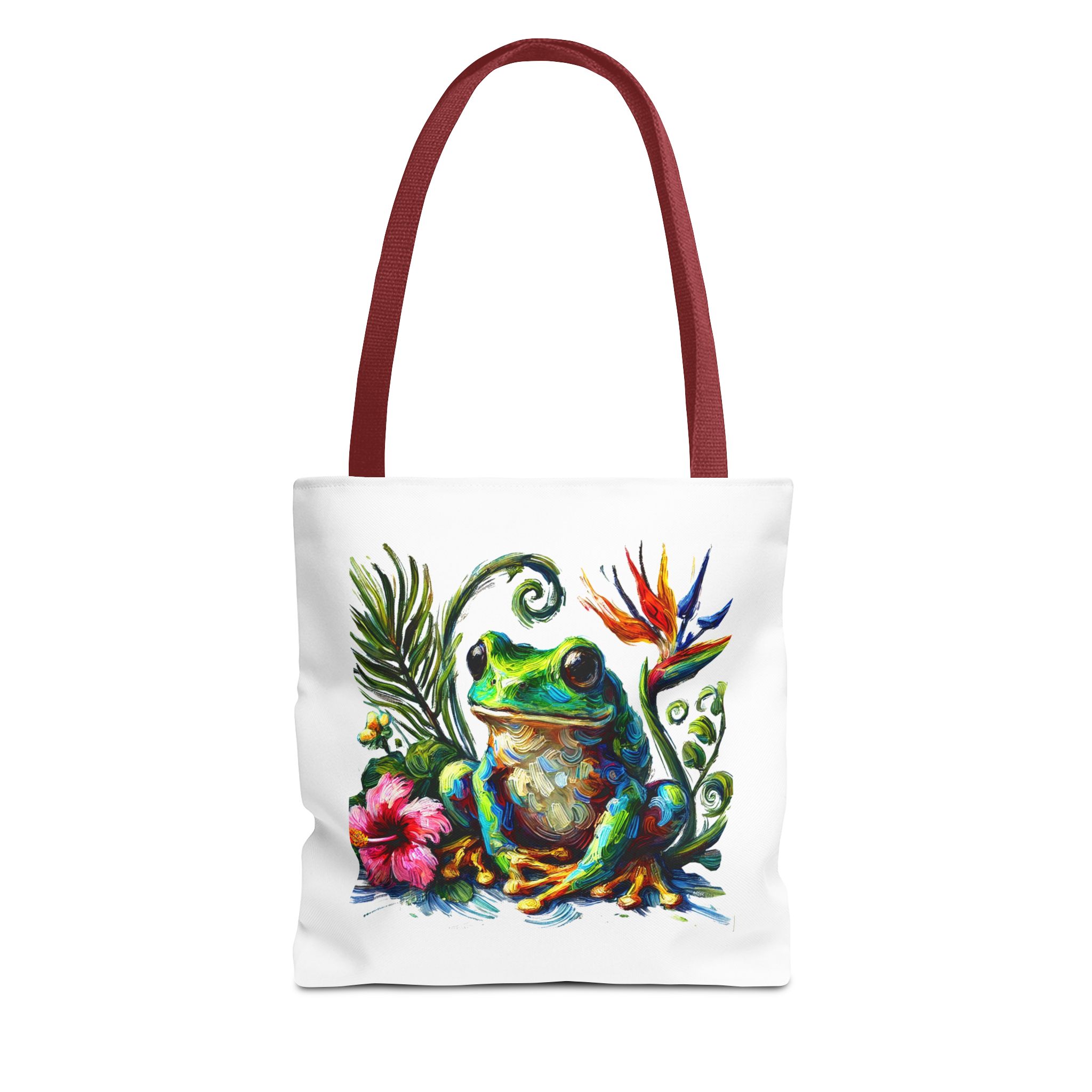 Canvas Tote bag jungle nature Bag boho clothing gift frog tropical visuals purse Handbag cool shoulder bag retro – Image 7