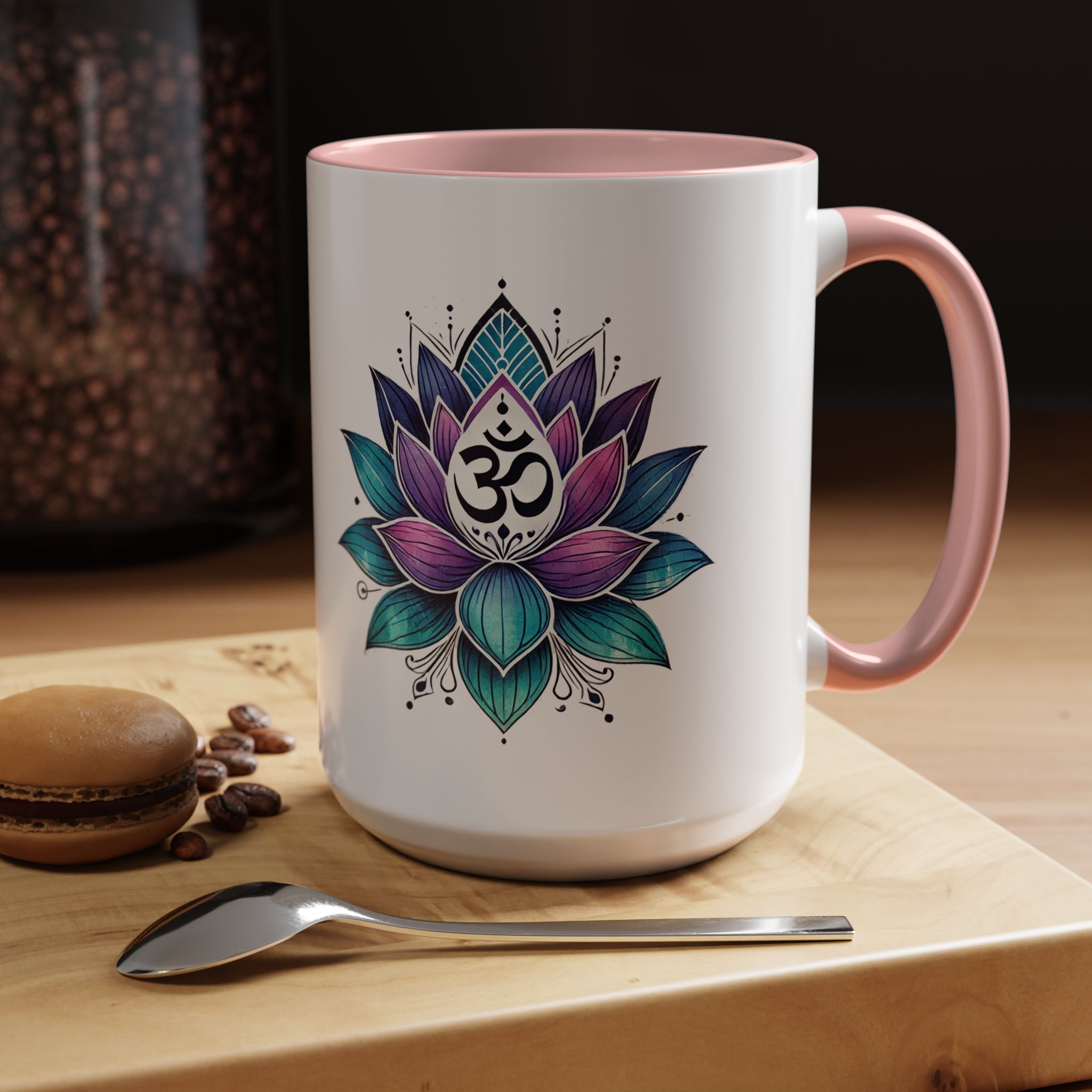 Boho office mug mindfulness mug lotus flower yoga gift coffee lover meditation accessory tea cup cute – Image 31