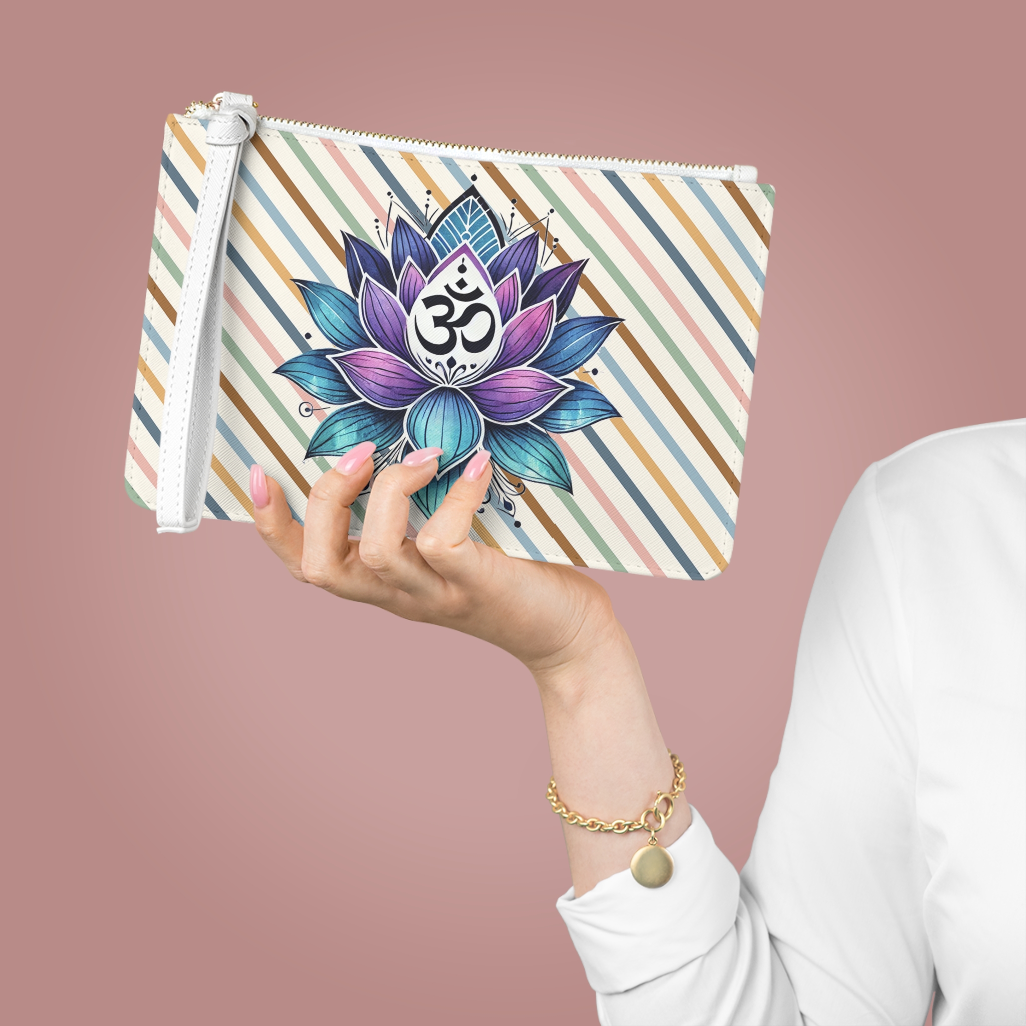 Boho evening bag mindfulness graphic clutch bag lotus flower yoga purse gift meditation shirt cute purse unique visual