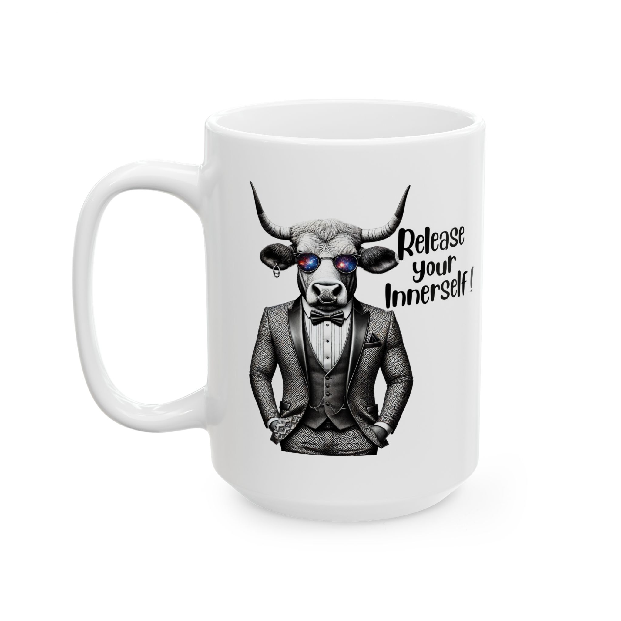 Coffee mug funny motivational gift for her cute cup tea lover cool boho mug office accessory self confidence design bull - Imagen 5