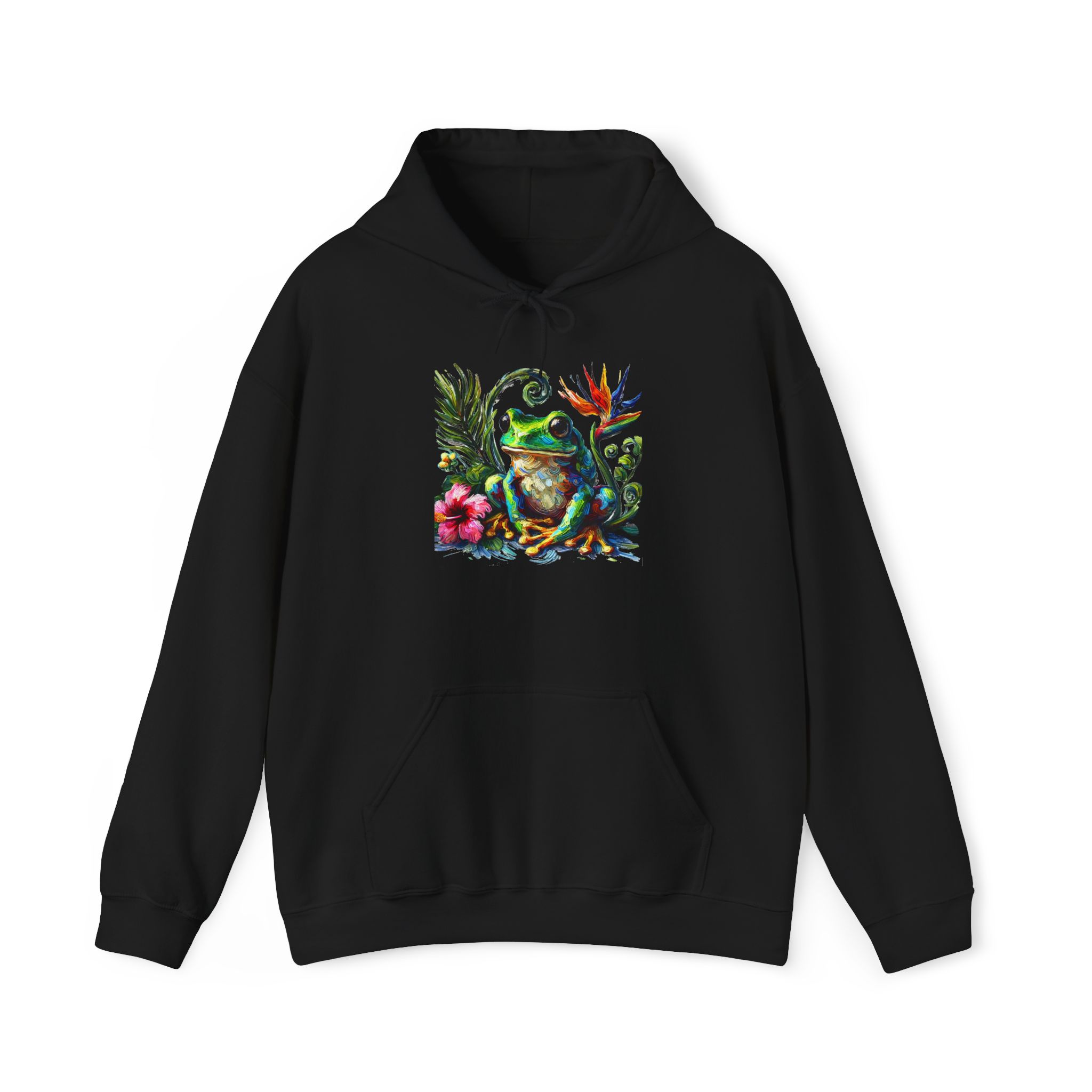 Frog Hoodie – Boho Frog sweatshirt – Tropical Sweatshirt nature print - Image 8