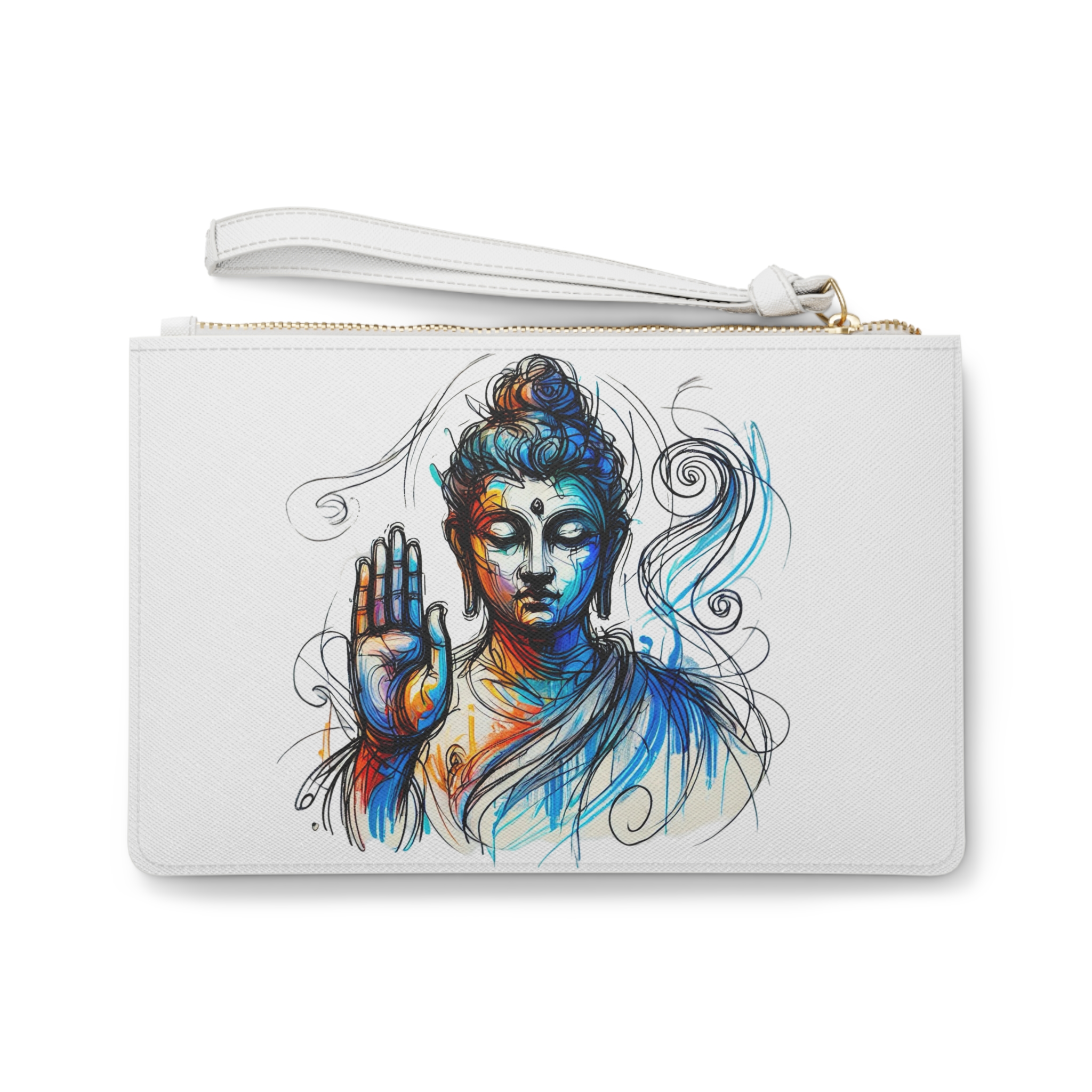Meditation evening bag lotus vintage Clutch bag yoga purse mindfulness purse free spirits handbag Buddha – Image 2