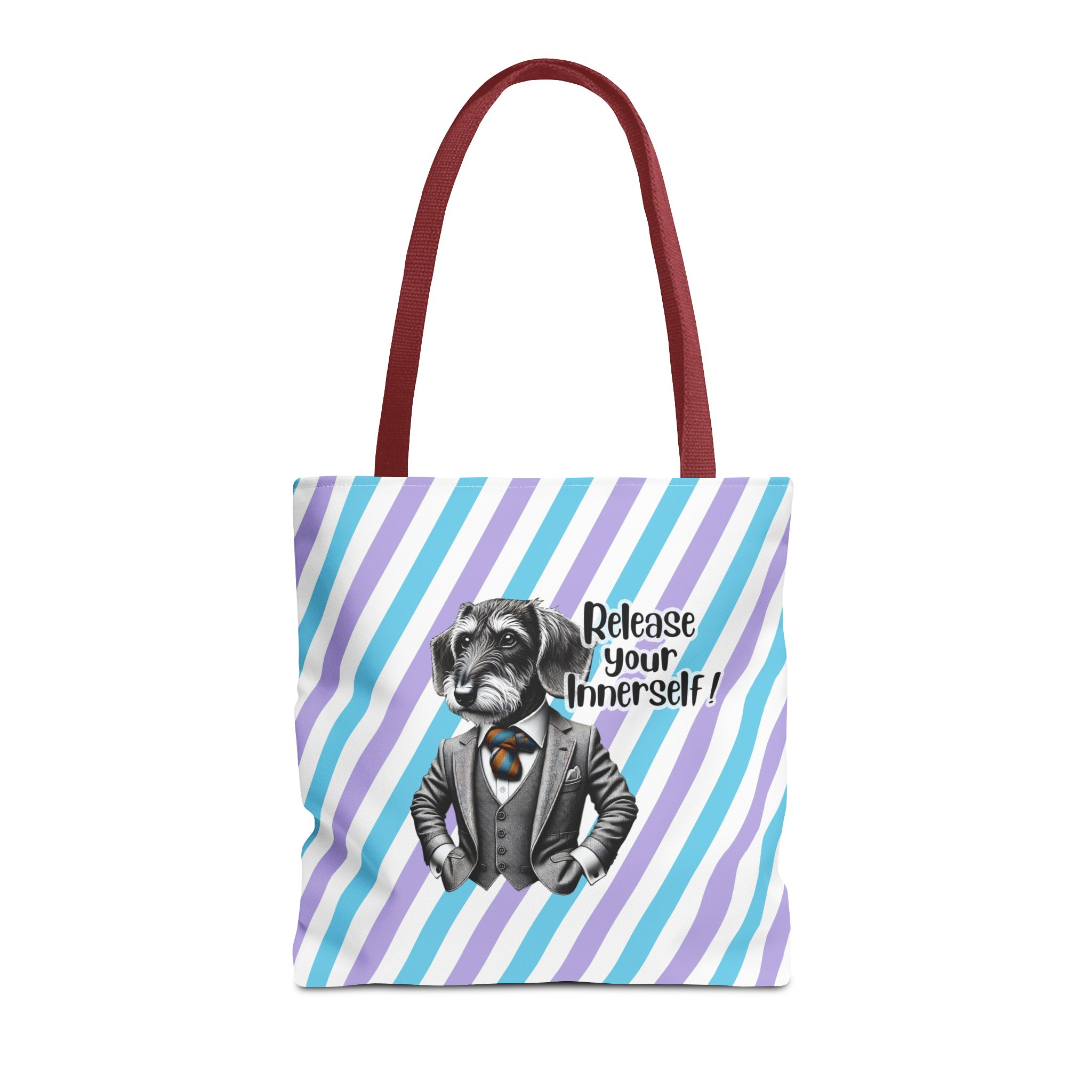 Canvas tote bag Funny tote bag Motivational vintage bag dog design cute tote bag for self confidence shoulder bag – Image 9