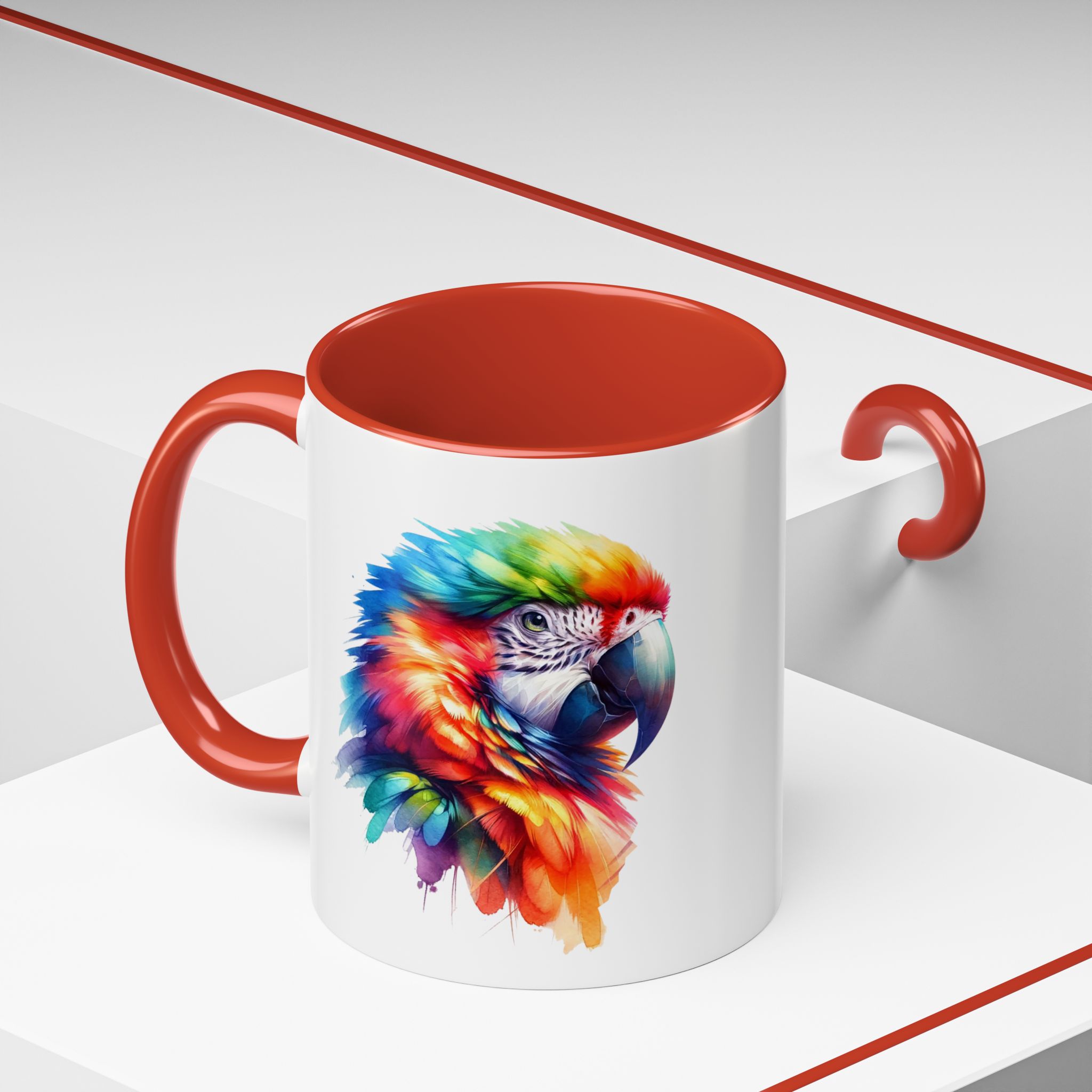 Parrot Mug vivid colors bird lover Cup parrot print cool print nature lover accessory stylish print - Imagen 16