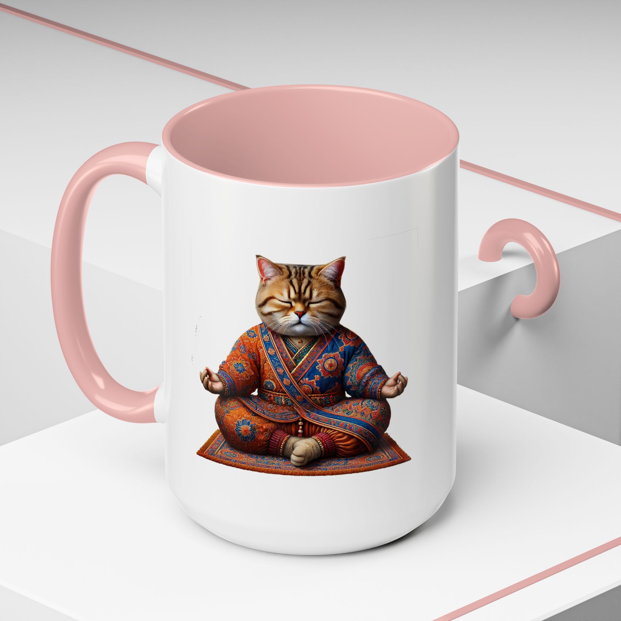 Office Mug cat lover yoga gift for mom Tea cup coffee Mug meditation accessory mindfulness pet design - Image 32