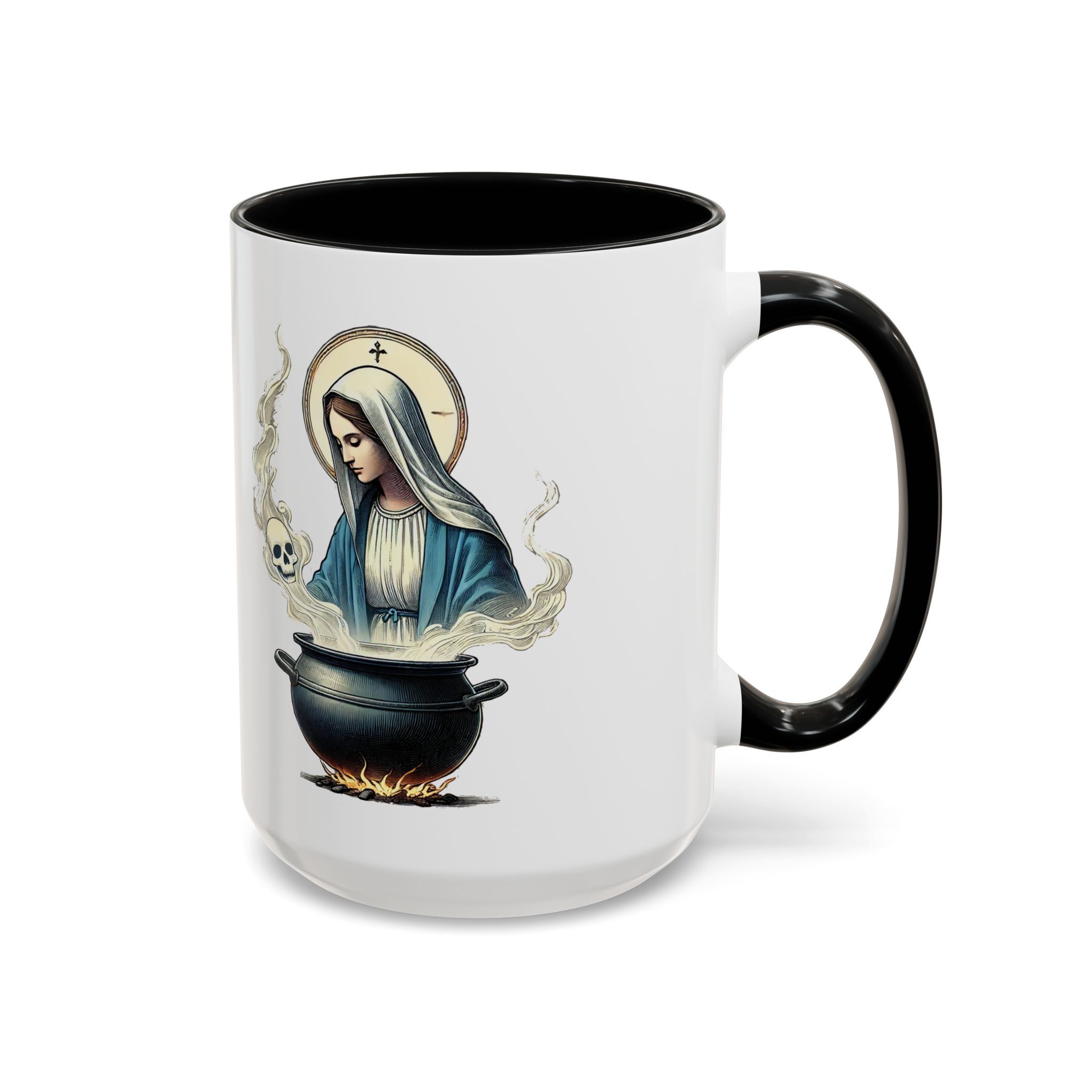Coffee Mug funny virgin mary design sarcastic mug boho gift for her unique cup tea accessory cool design religious joke - Image 21