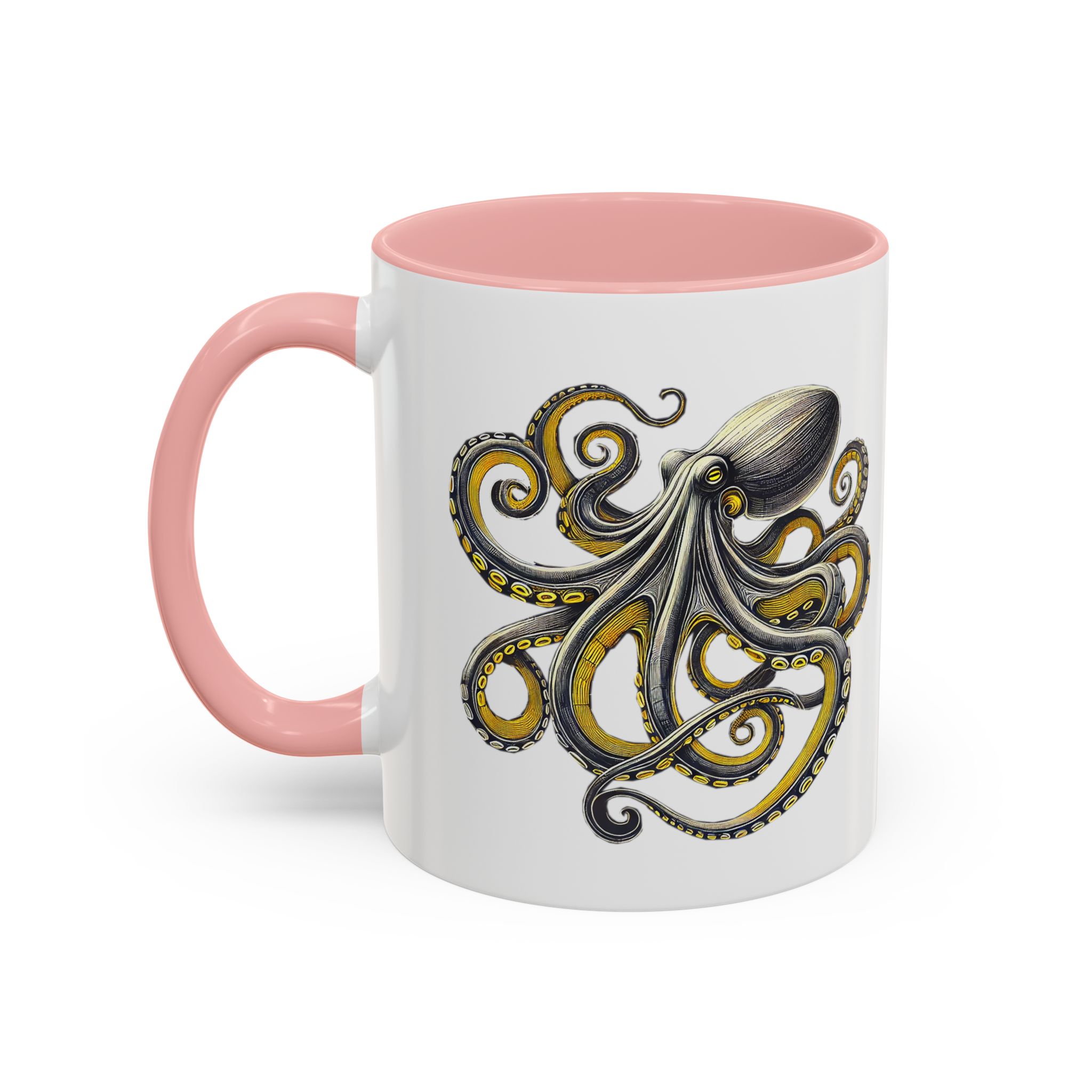 Coffee mug octopus calligraphy gift for her tea cup japan lover unique mug office accessory boho design – Image 10