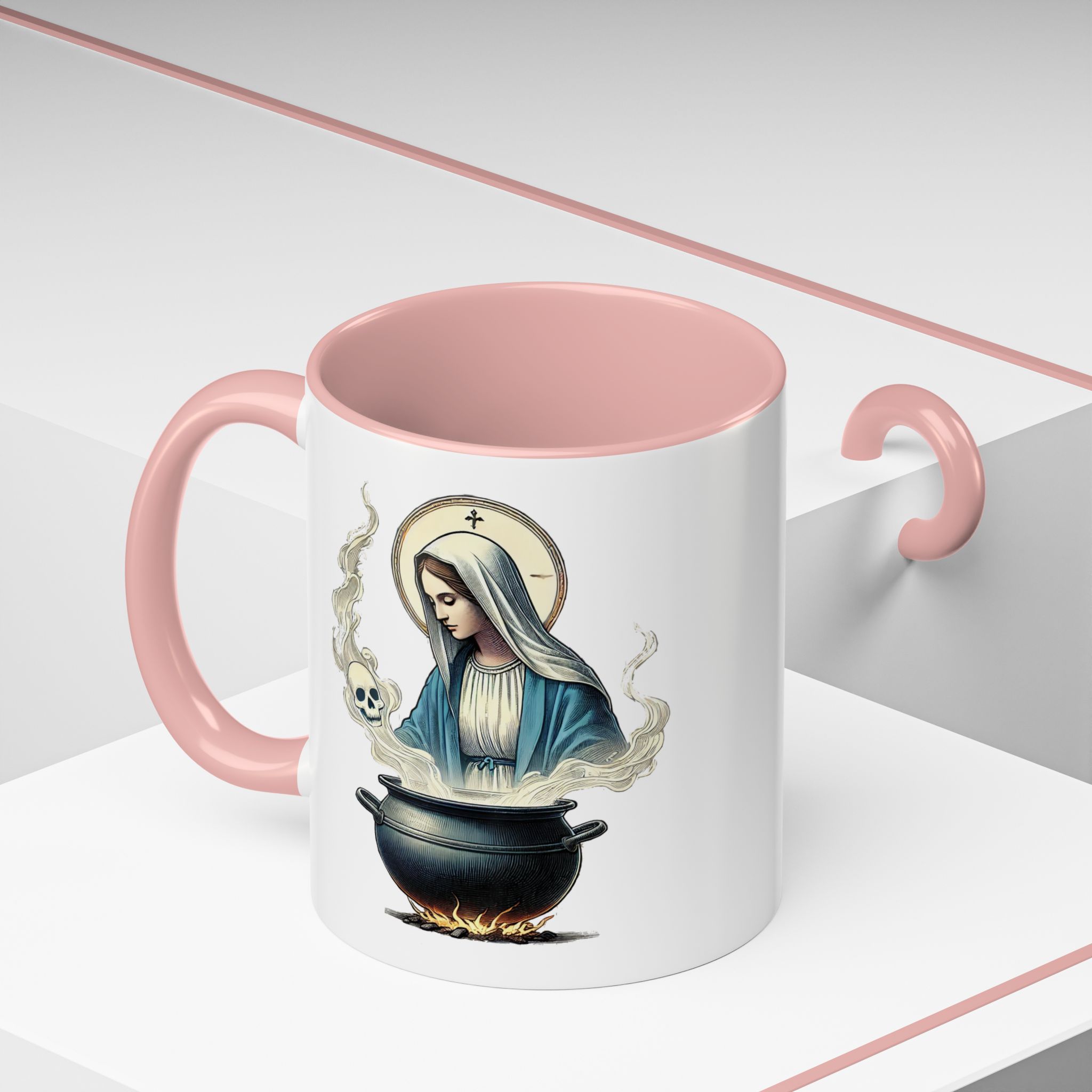 Coffee Mug funny virgin mary design sarcastic mug boho gift for her unique cup tea accessory cool design religious joke - Image 16