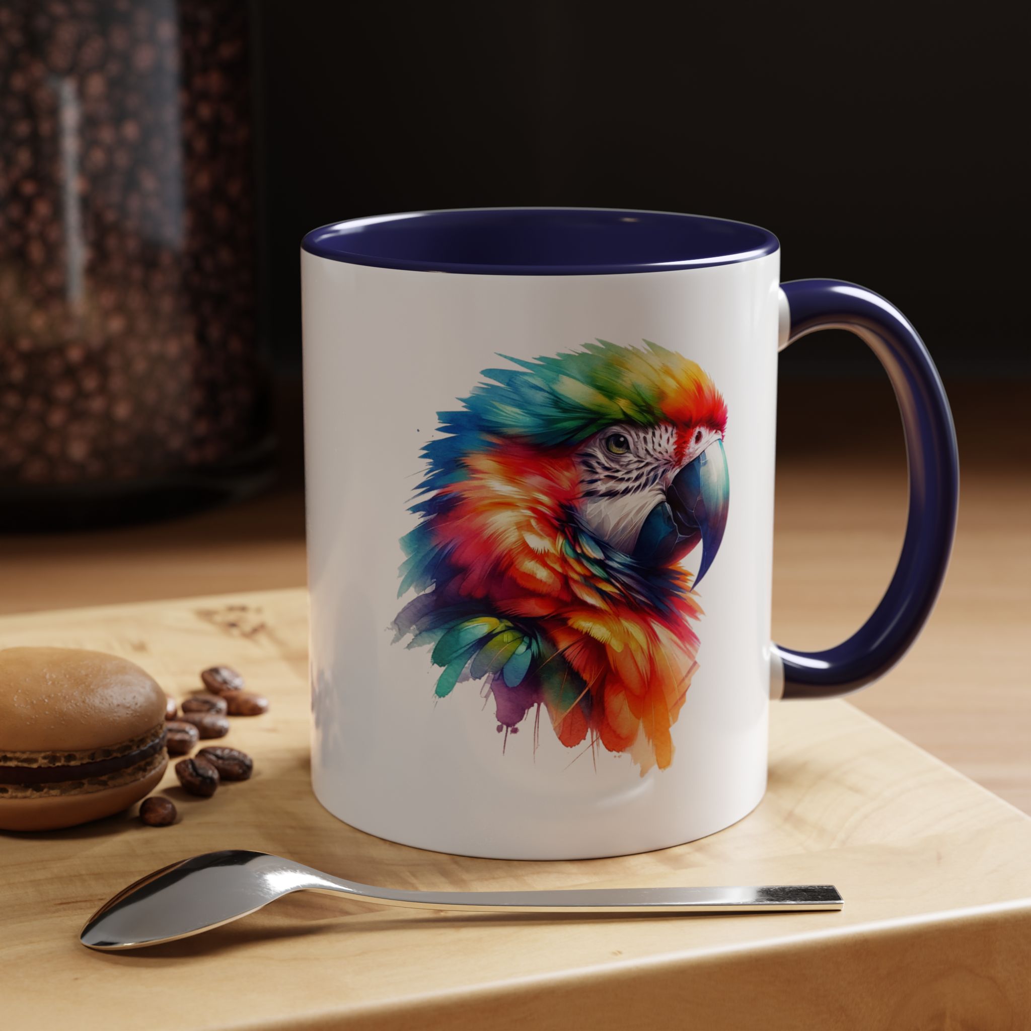 Parrot Mug vivid colors bird lover Cup parrot print cool print nature lover accessory stylish print - Imagen 7
