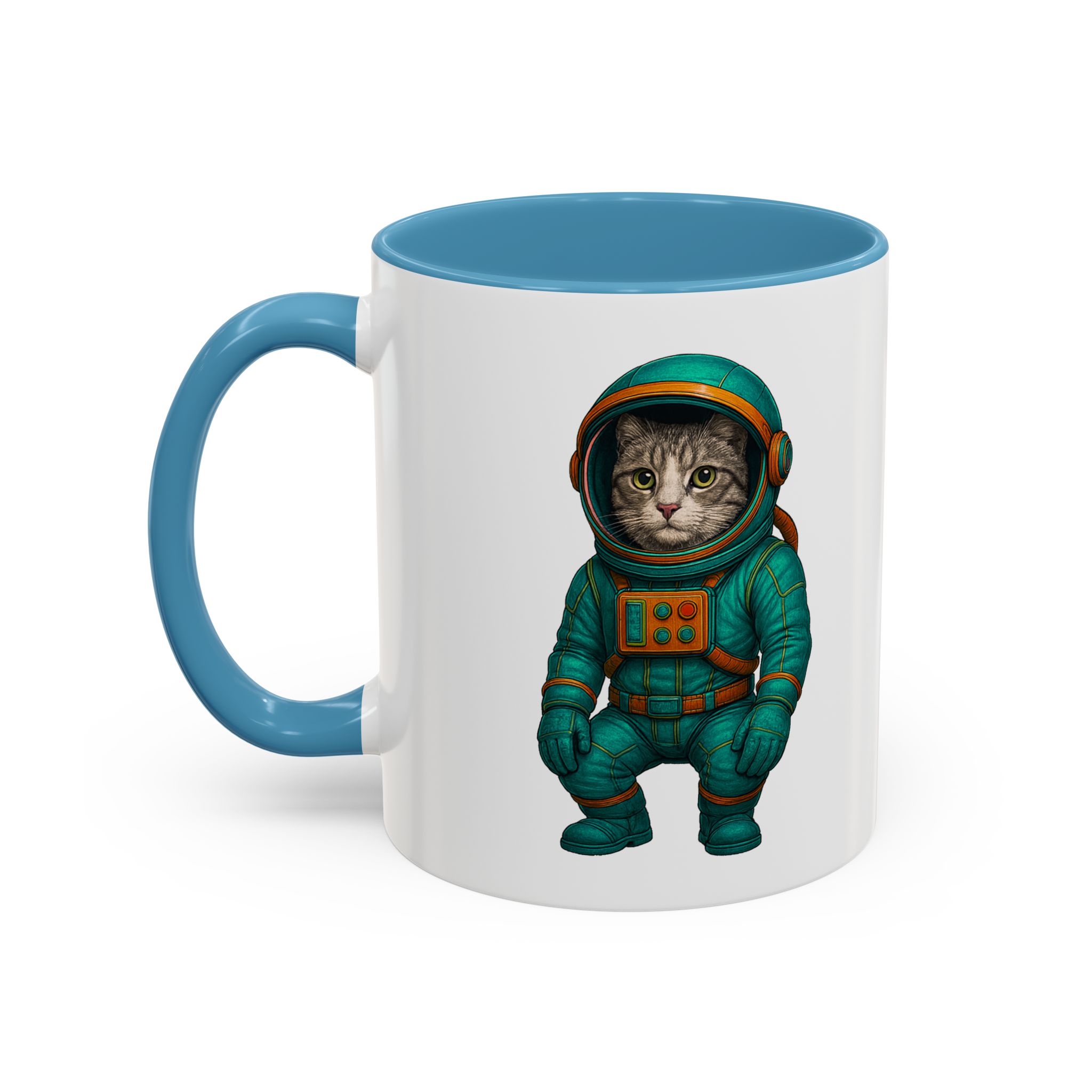Coffee Mug funny Cat lover boho Mug Cat astronaut tea cup pet unique accessory kitten gift for her