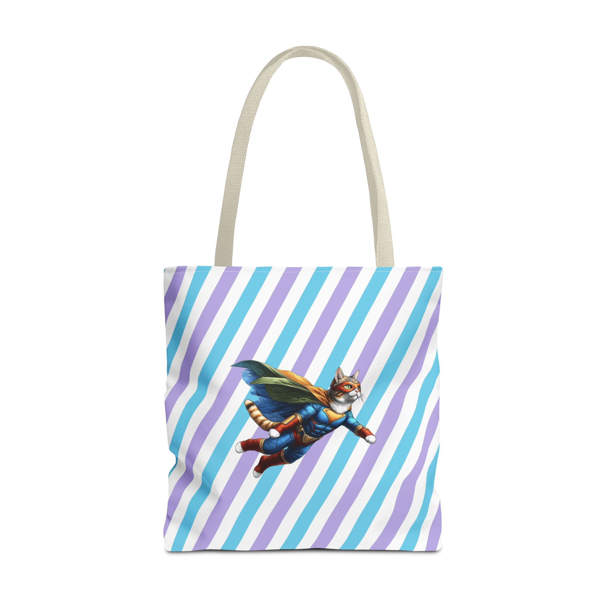 superhero tote bag cat canvas tote bag funny handbag fantasy purse kitten lover cool cat shoulder bag – Image 23