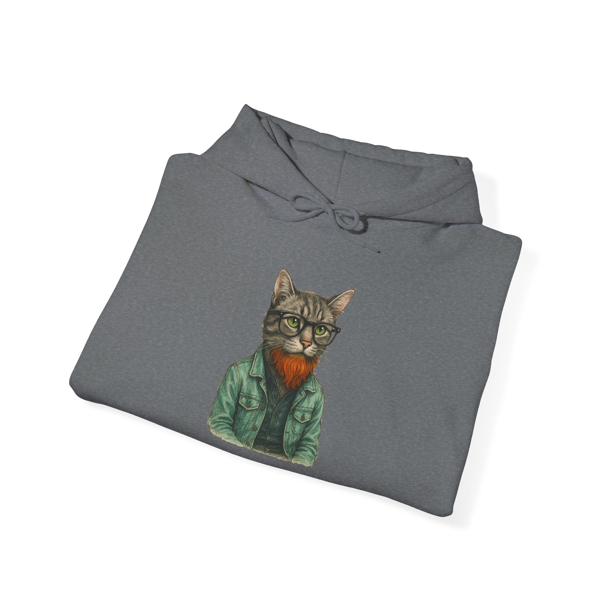 Hipster Cat Hoodie – Kitty Hoodie – Boho Cat sweatshirt hipster print - Image 15