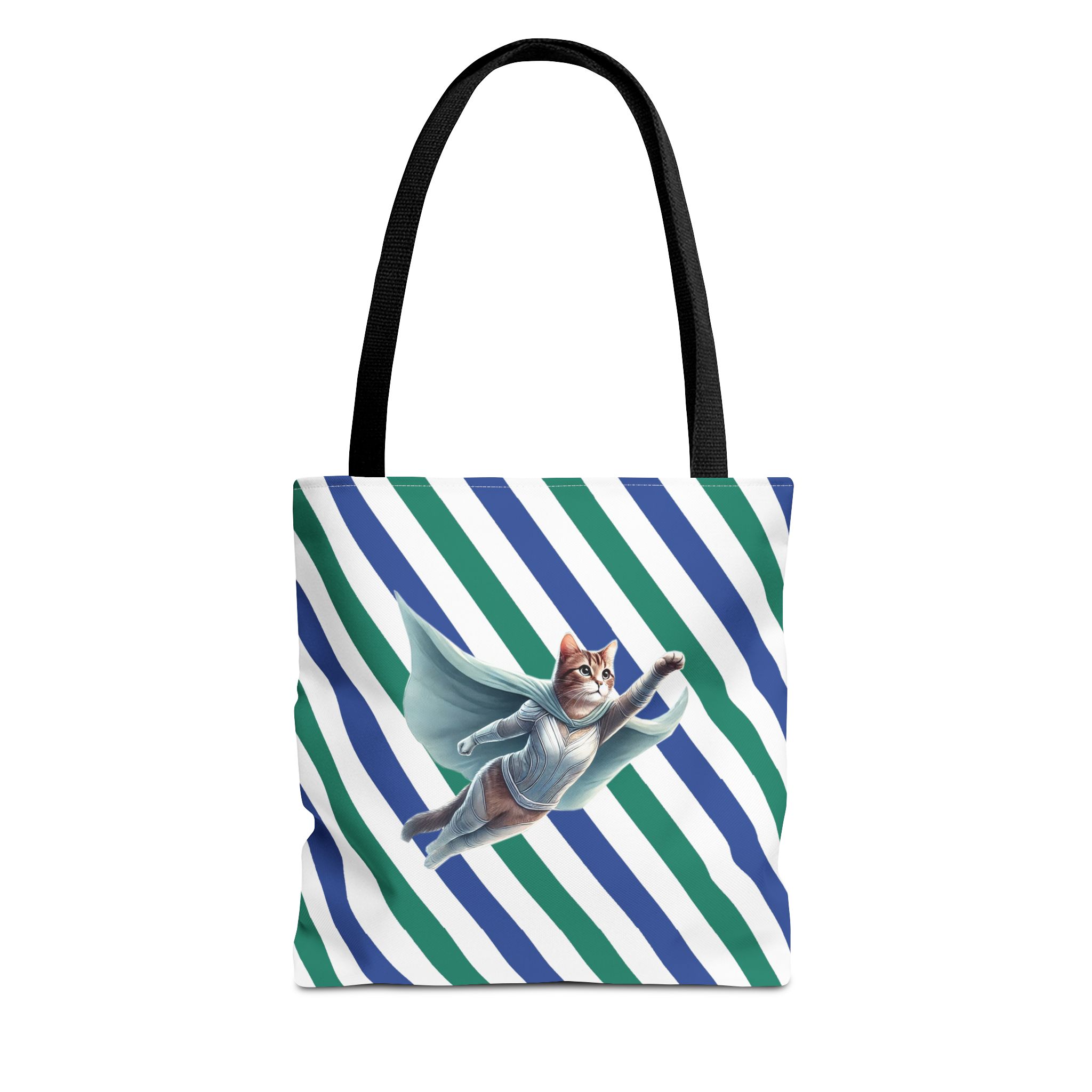 Superhero tote bag cat canvas tote bag funny shoulder bag fantasy design kitten lover cool cat purse