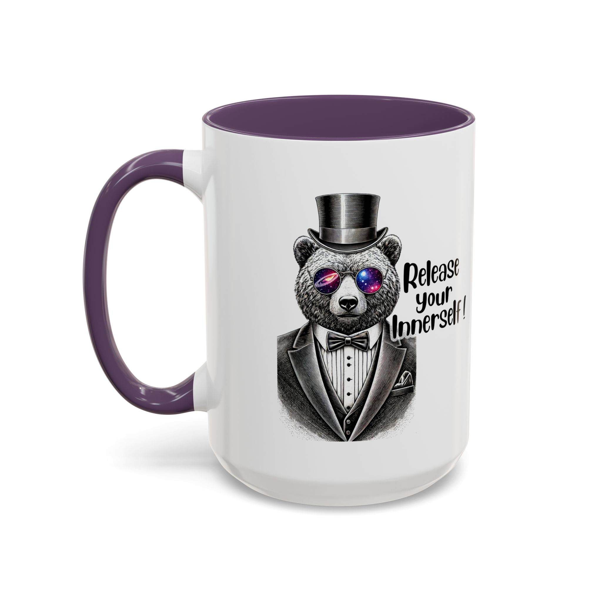 Funny mug boho motivational gift for her cute cup tea lover cool funny mug office accessory self confidence design bear - Image 58