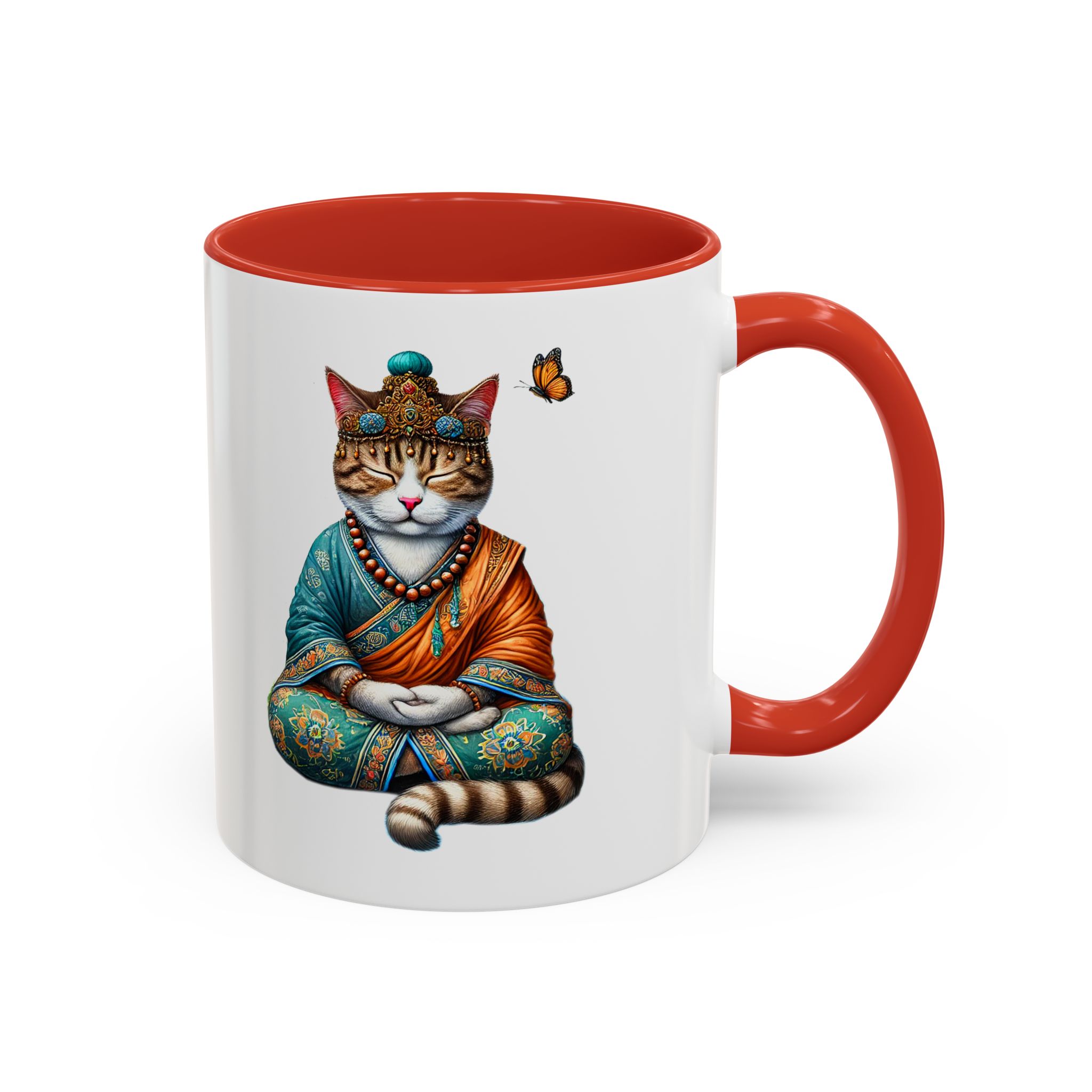 Coffee Mug meditation unique Mug cat lover tea cup yoga gift for her mindfulness accessory pet design – Image 17