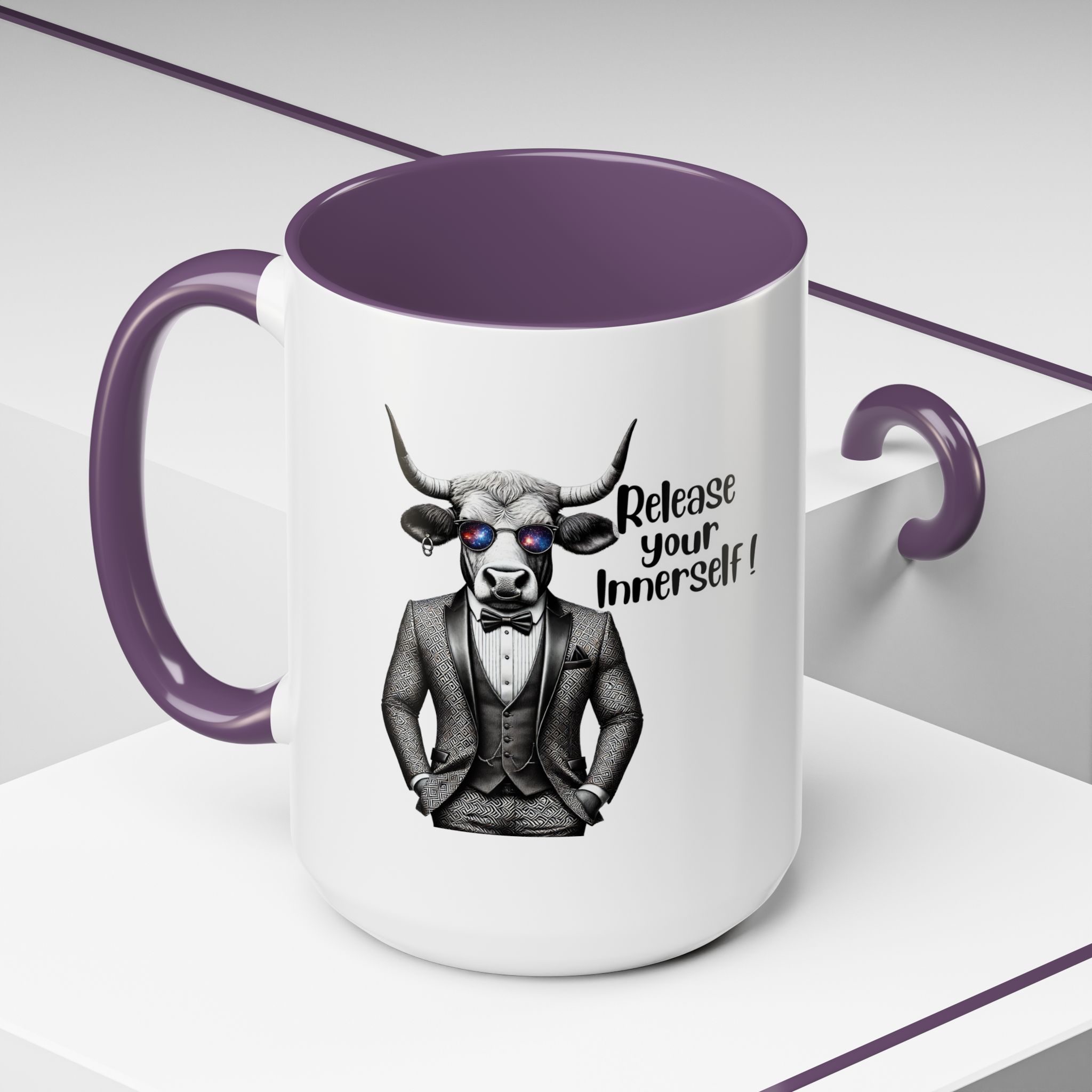 Coffee mug funny motivational gift for her cute cup tea lover cool boho mug office accessory self confidence design bull – Image 60