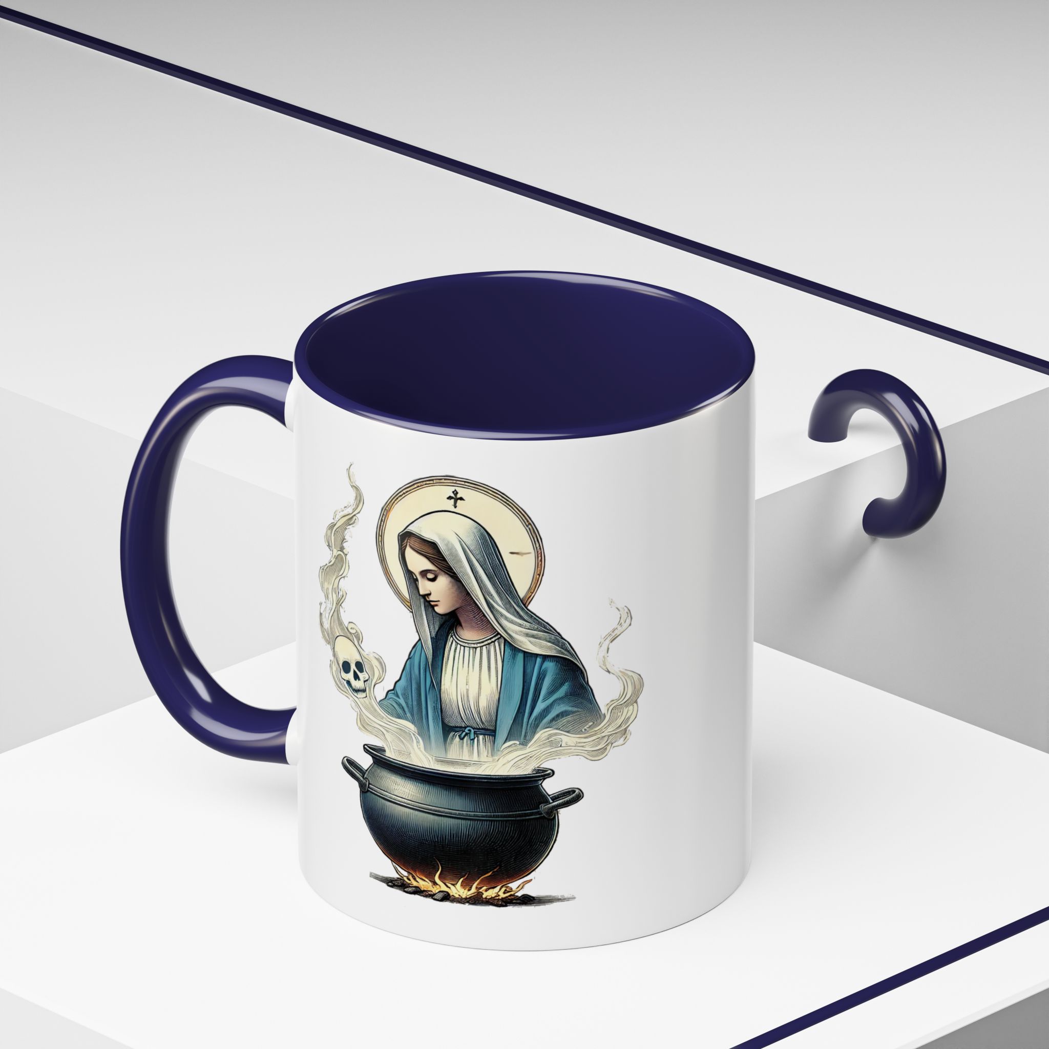 Coffee Mug funny virgin mary design sarcastic mug boho gift for her unique cup tea accessory cool design religious joke - Image 12