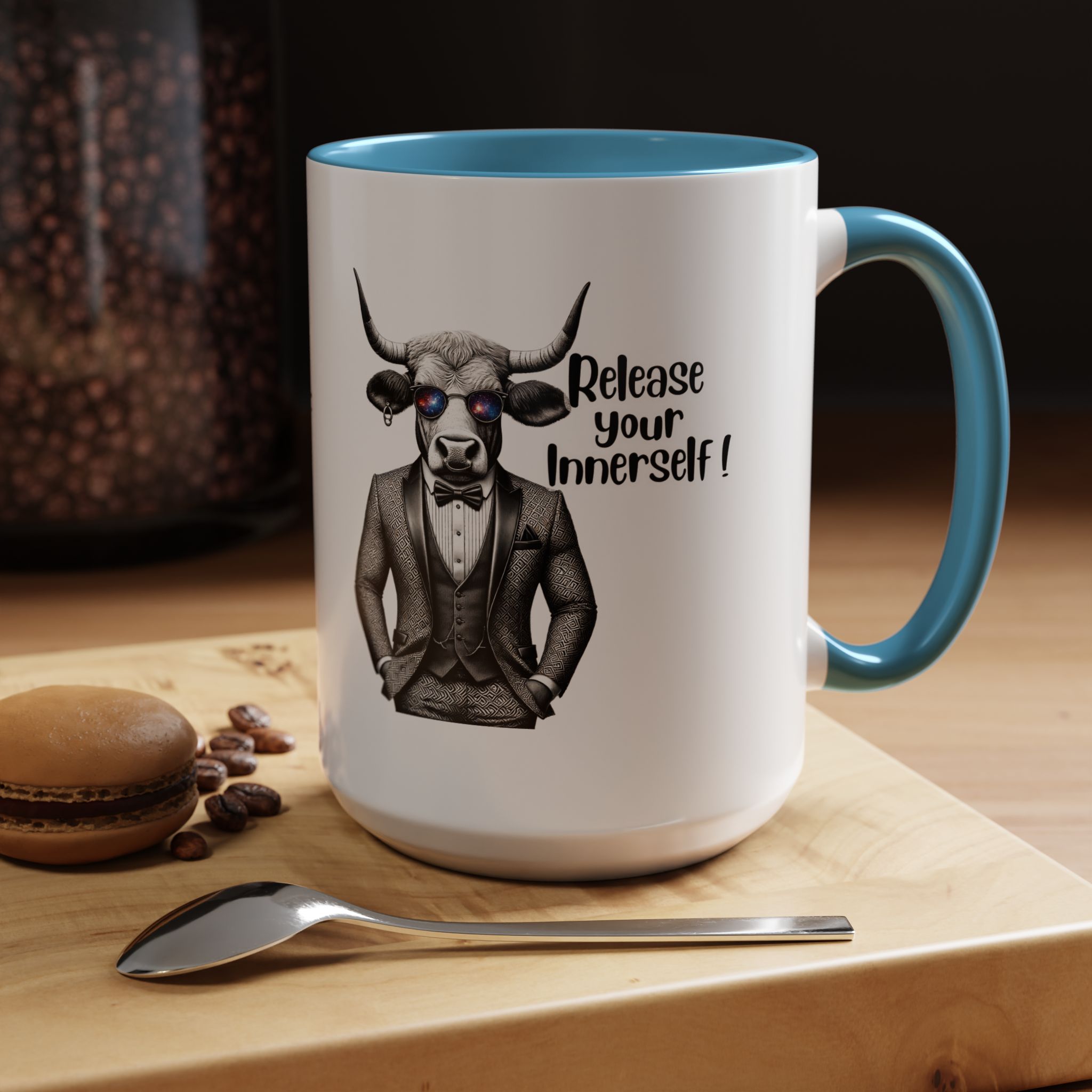 Coffee mug funny motivational gift for her cute cup tea lover cool boho mug office accessory self confidence design bull – Image 39