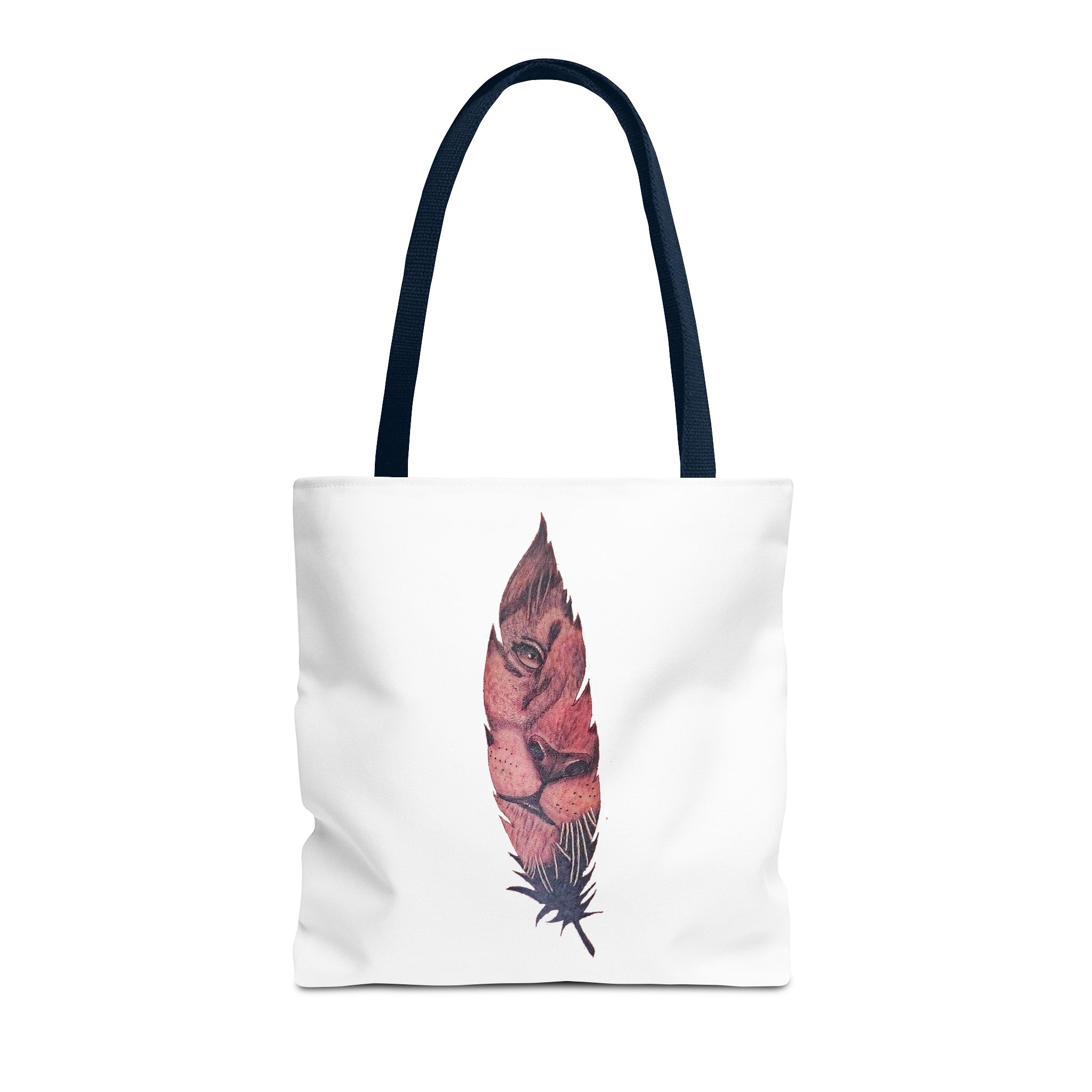 Canvas tote Surrealist Feather cute tote bag Art for the Bold Exclusive Dreamlike Drawing on Premium shoulder bag Lion – Image 27