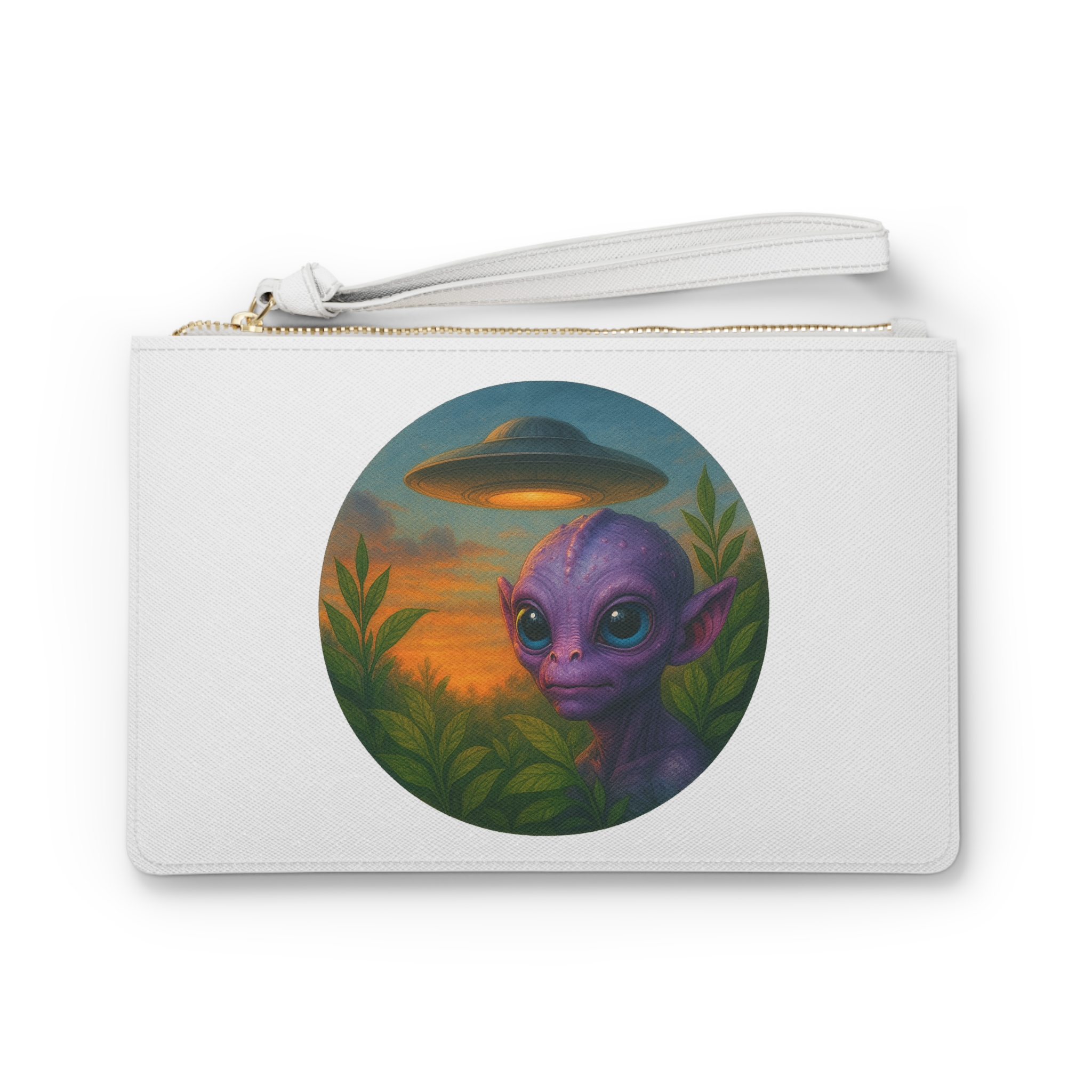 Evening bag alien pouch extraterrestrial whale fantasy funny vintage large size graphic - Image 2