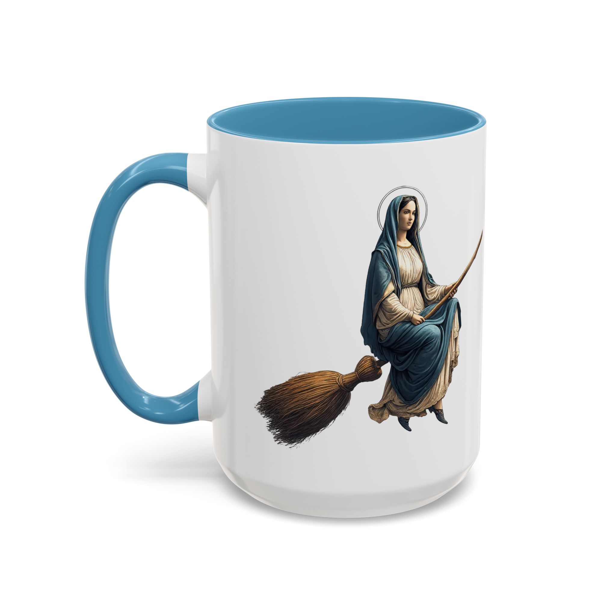 Funny Mug coffee lover gift for her Virgin Mary witch broom Sarcastic mug office accessory tea cup religious design unique - Image 38