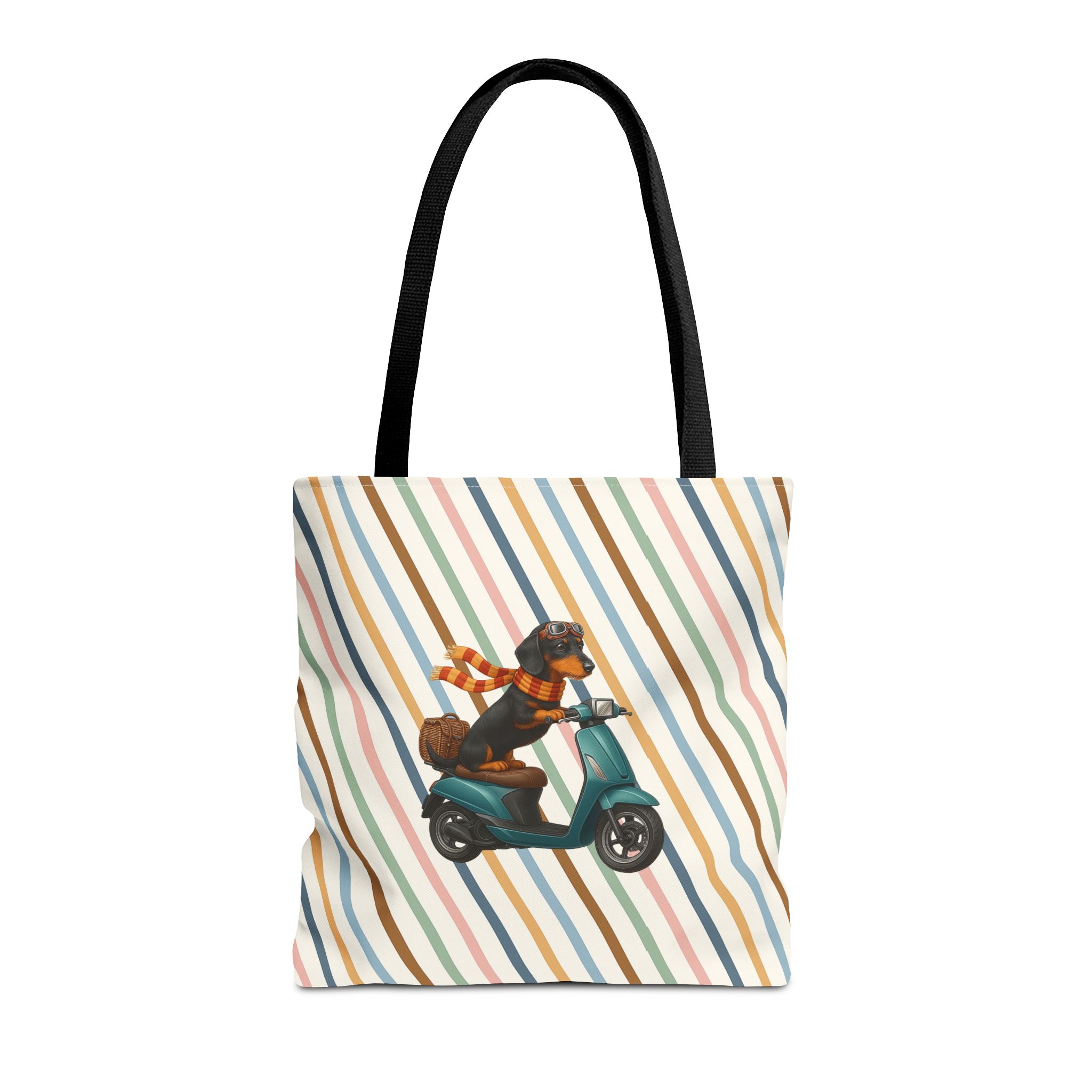 Dachshund canvas tote bag scooter funny shoulder bag dog cute tote bag cool gift for her pet lover purse puppy print cool handbag - Image 3