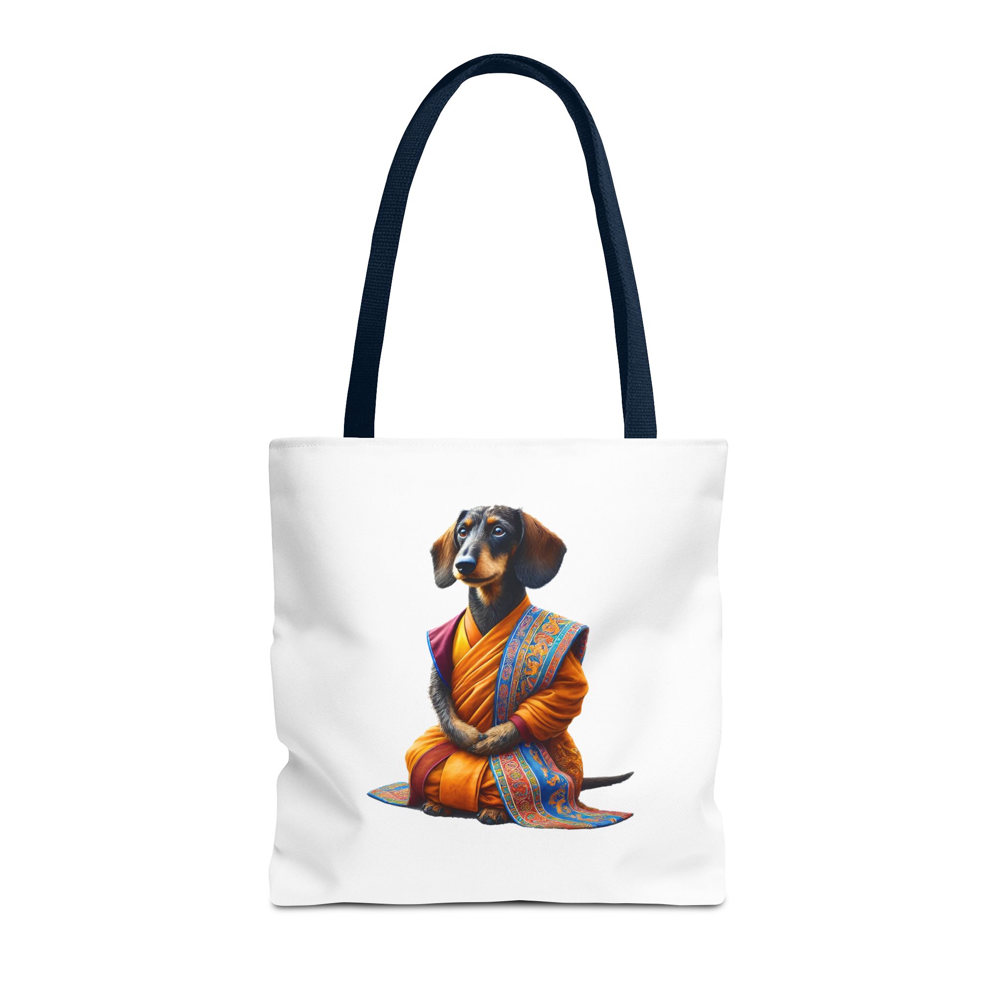 Meditation canvas tote bag Dog cute tote bag mindfulness design Dog funny gift colourful shoulder bag puppy purse – Image 27