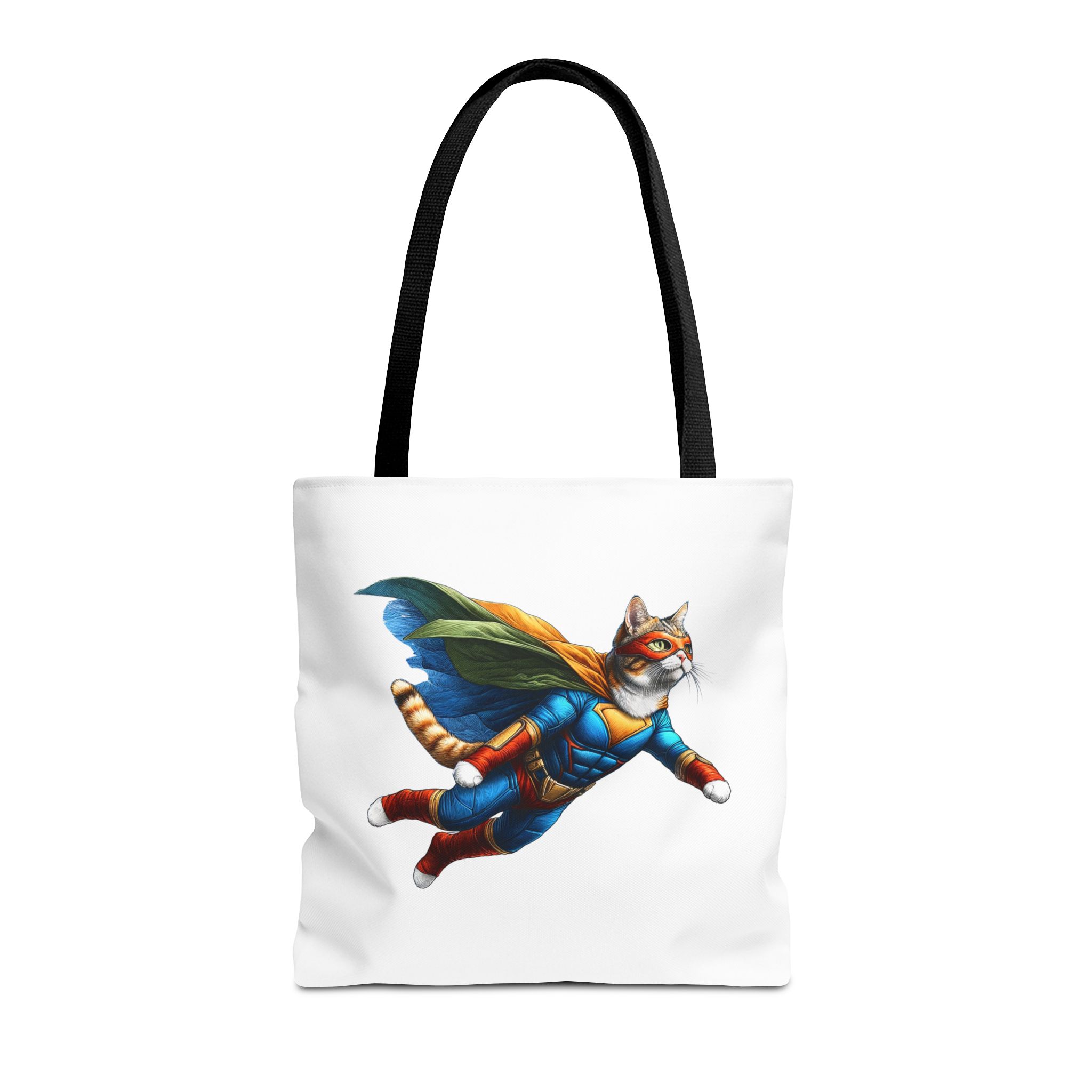 Copy of superhero tote bag cat canvas tote bag funny handbag fantasy purse kitten lover cool cat shoulder bag – Image 3