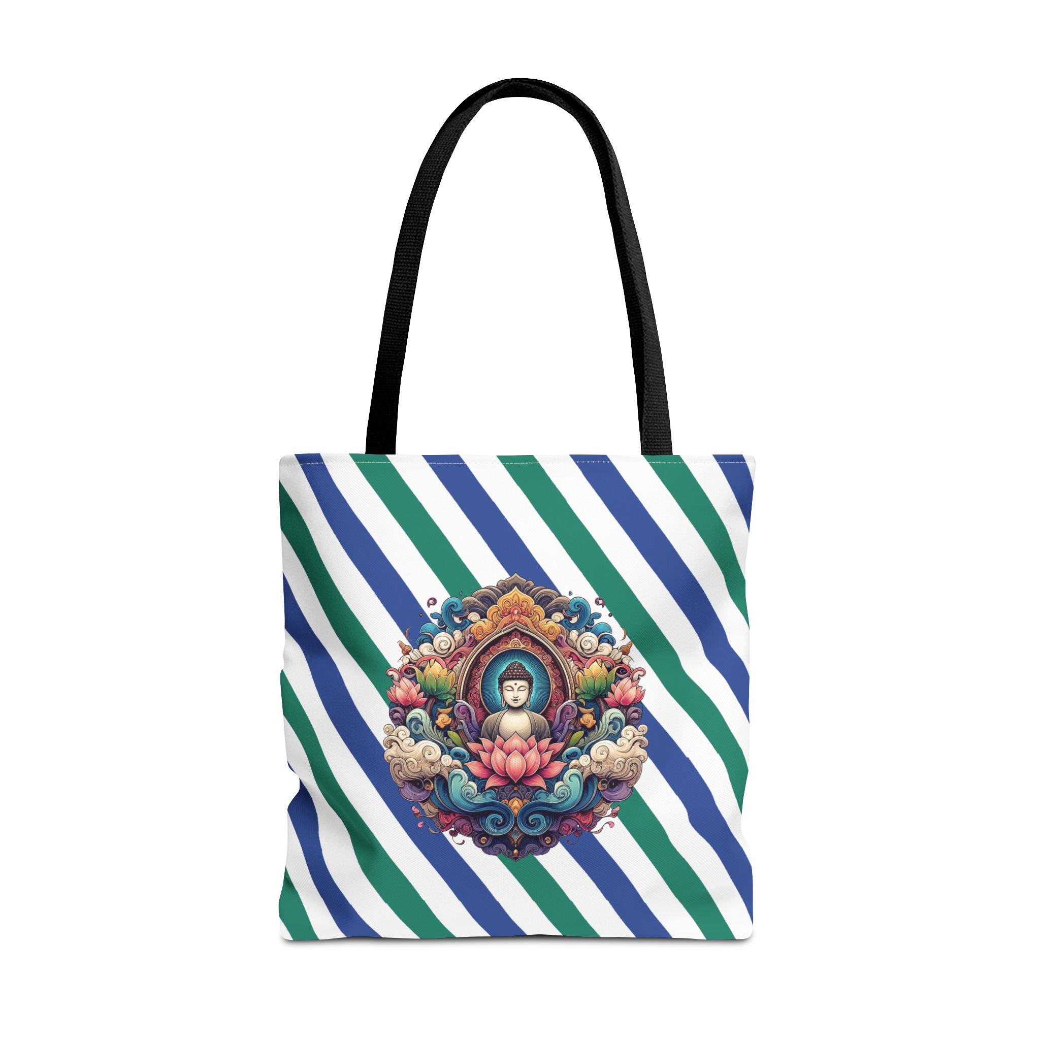 Yoga gift Canvas tote bag buddha shoulder bag meditation handbag vintage mindfulness handbag – Image 5