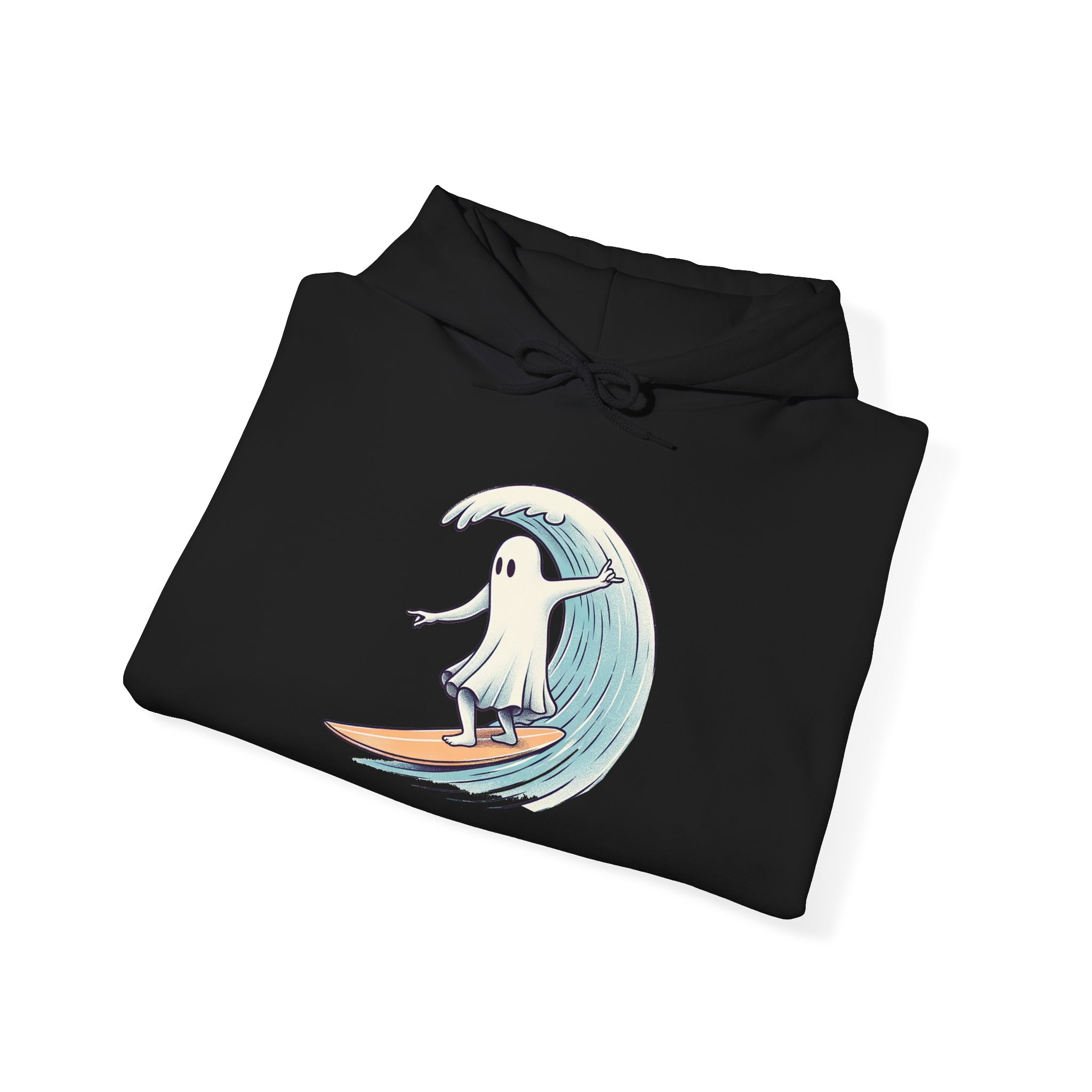 Surf Ghost Hoodie – Beach sweatshirt – Boho Ghost Hoodie surf print ghost - Image 7