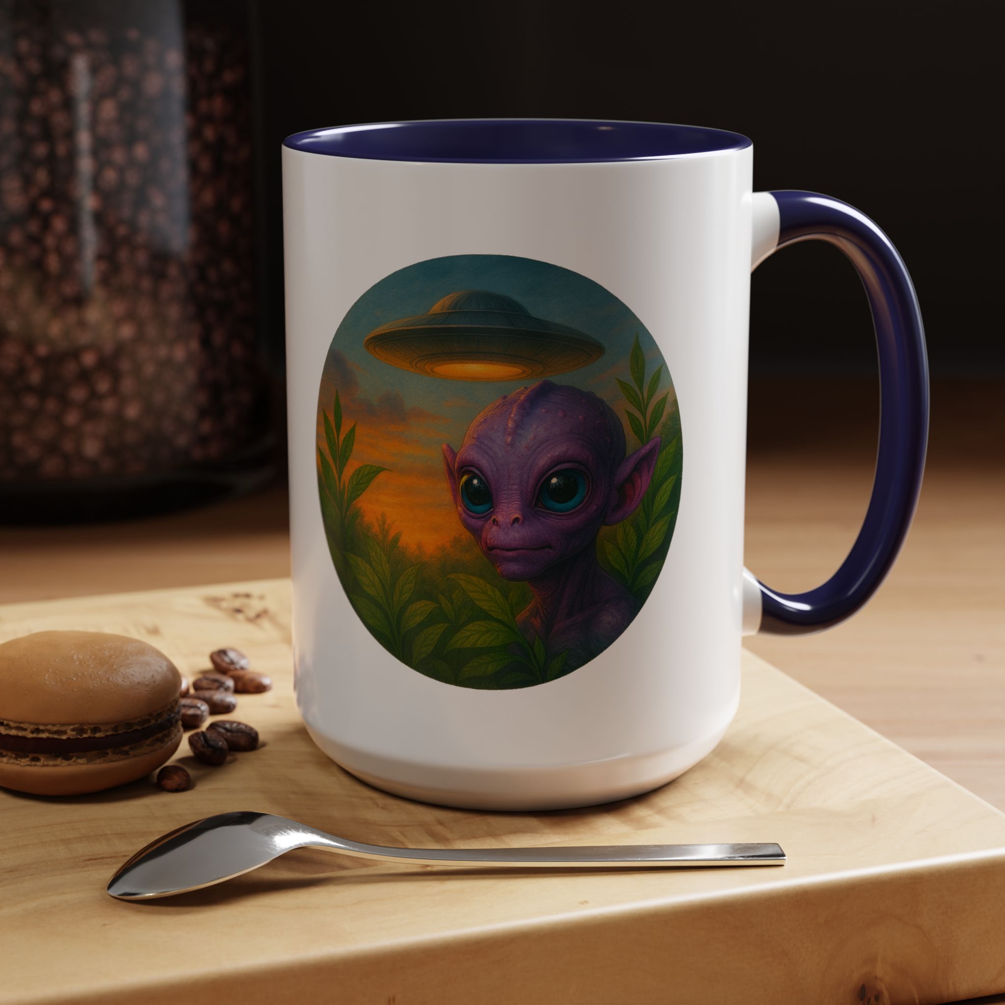 Alien mug and cup extraterrestrial whale fantasy funny vintage graphic oversized womens design - Image 27