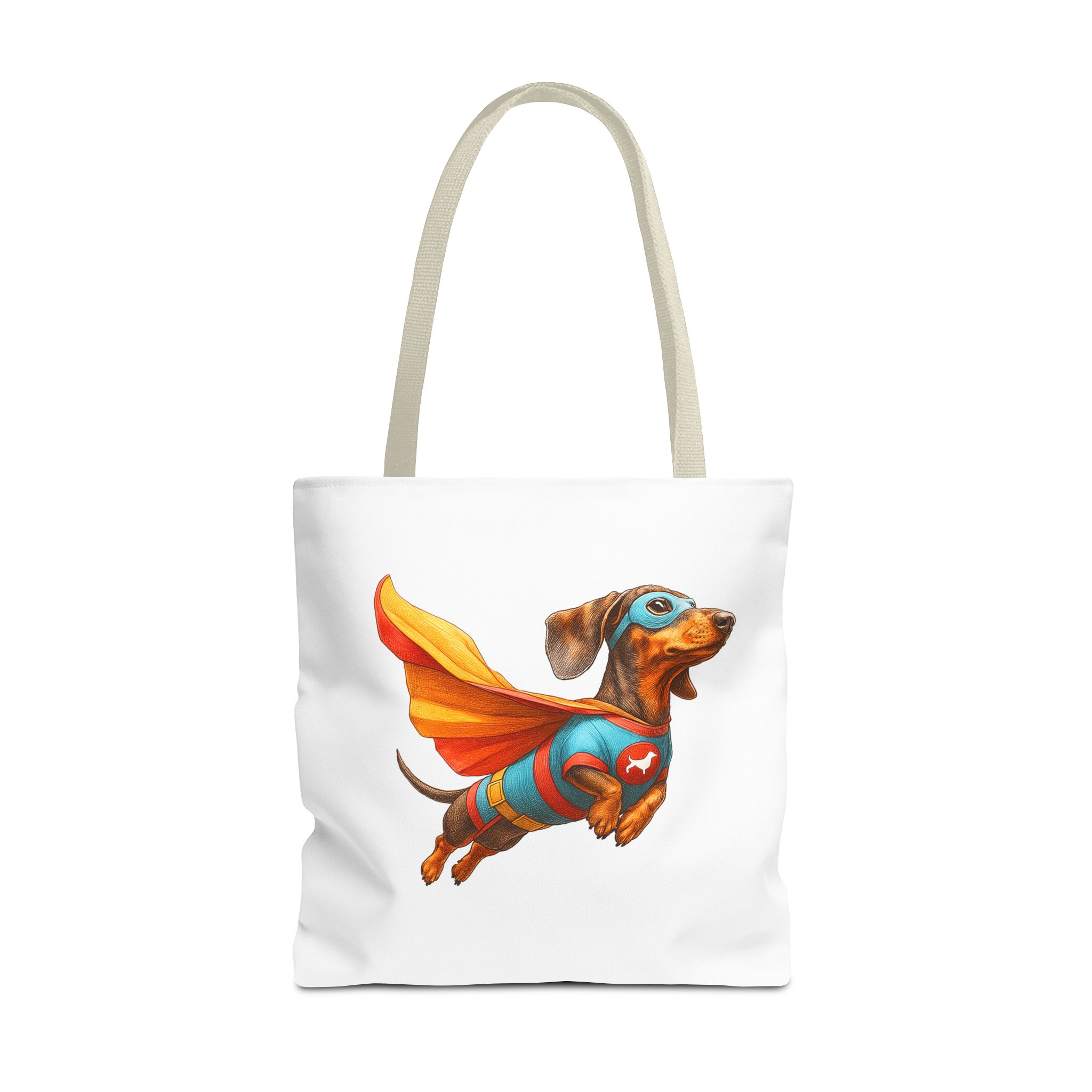 Funny canva tote bag Superhero cute tote bag dachshund super hero shoulder bag fantasy gift dog purse – Image 23