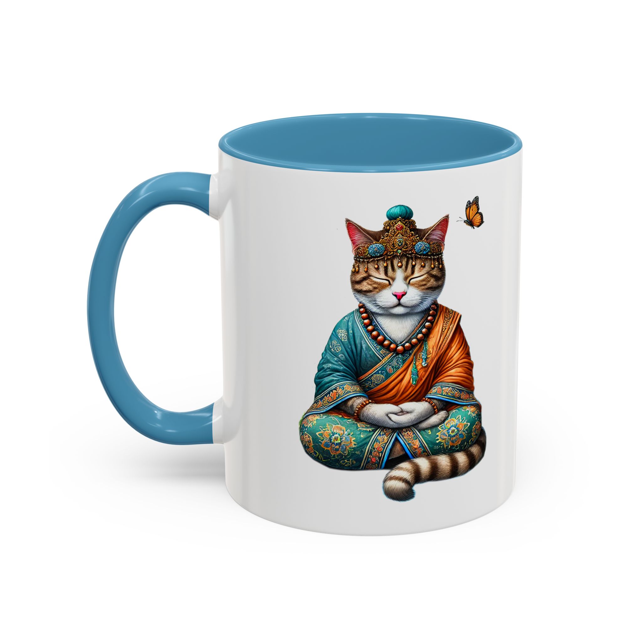 Coffee Mug meditation unique Mug cat lover tea cup yoga gift for her mindfulness accessory pet design