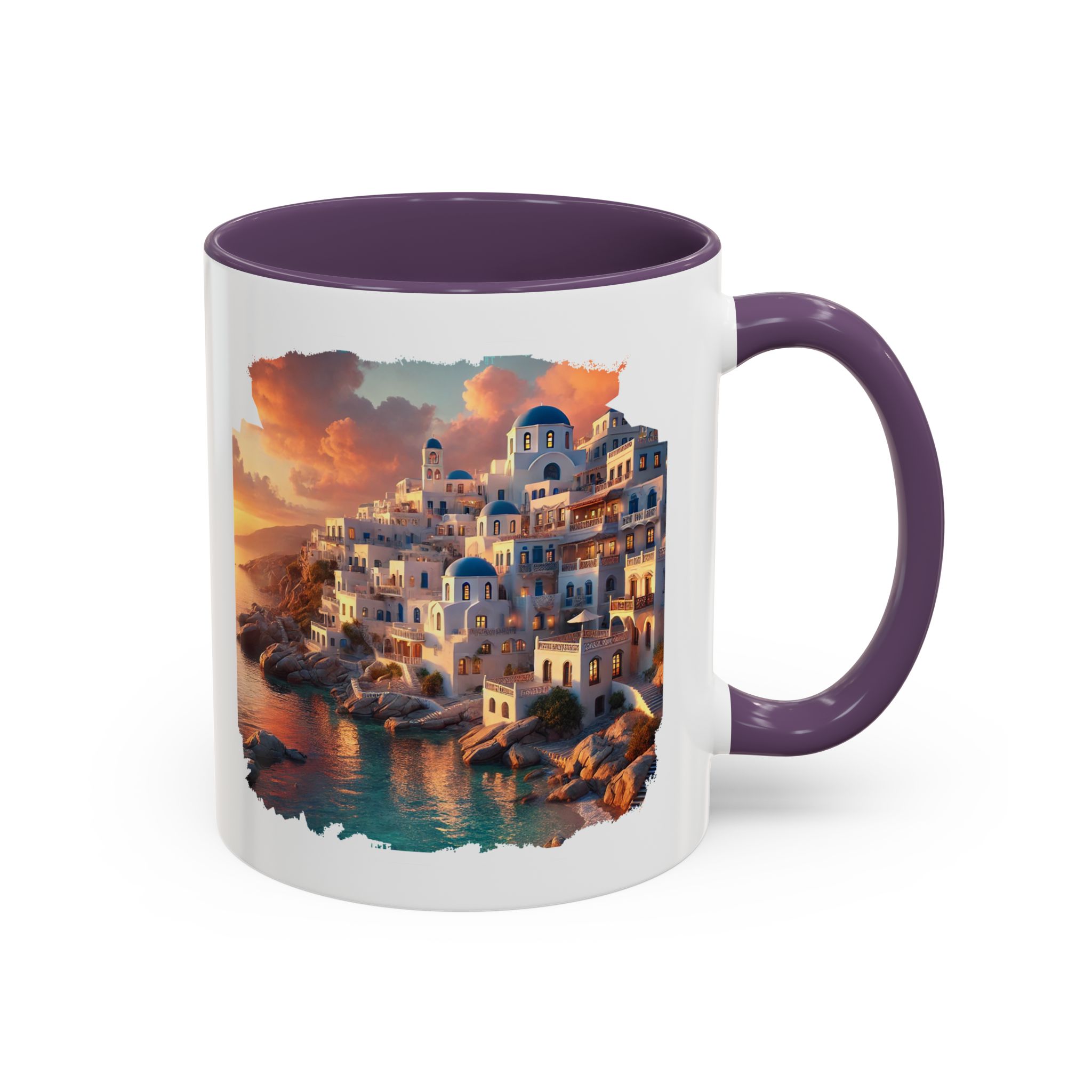 Office mug landscape Santorini caldera office mug nature print greece boho gift coffee cup tea accessory unique - Image 2