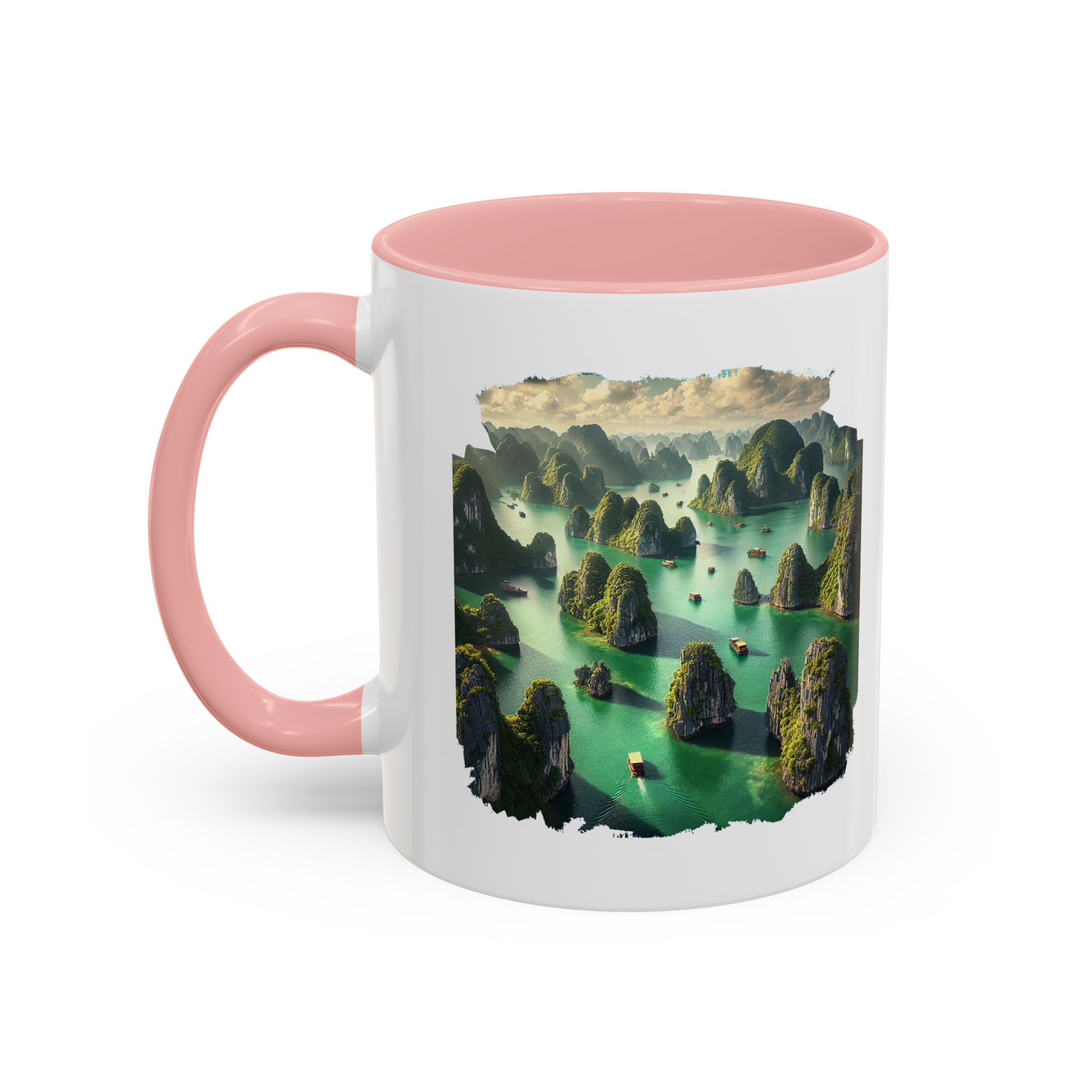 Boho mug landscape vietnam boho office mug ha long bay print nature cool gift coffee lover tea accessory unique cup – Image 14