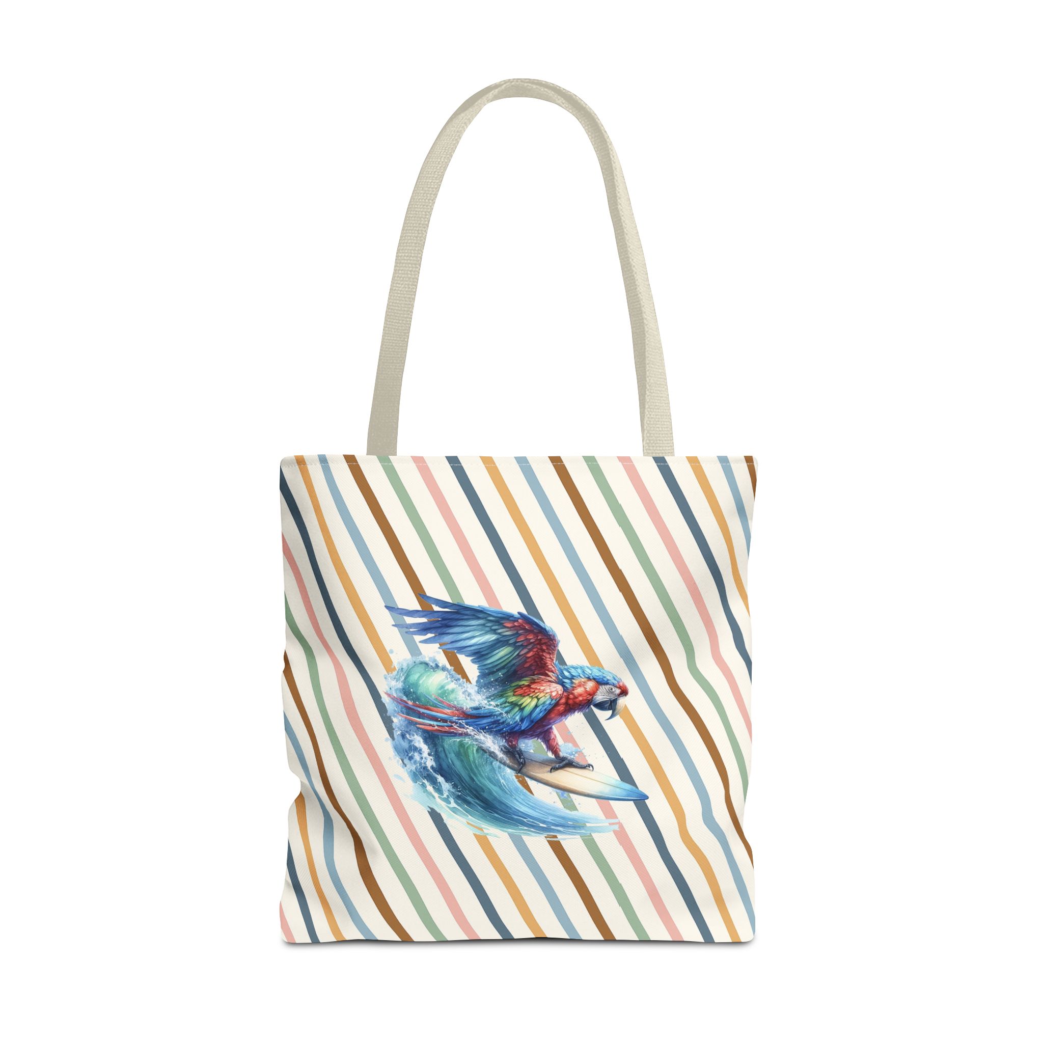 Parrot funny tote bag surf cute tote bag boho Bird surfer canvas tote bag gift for her free spirit shoulder bag cool handbag – Image 23